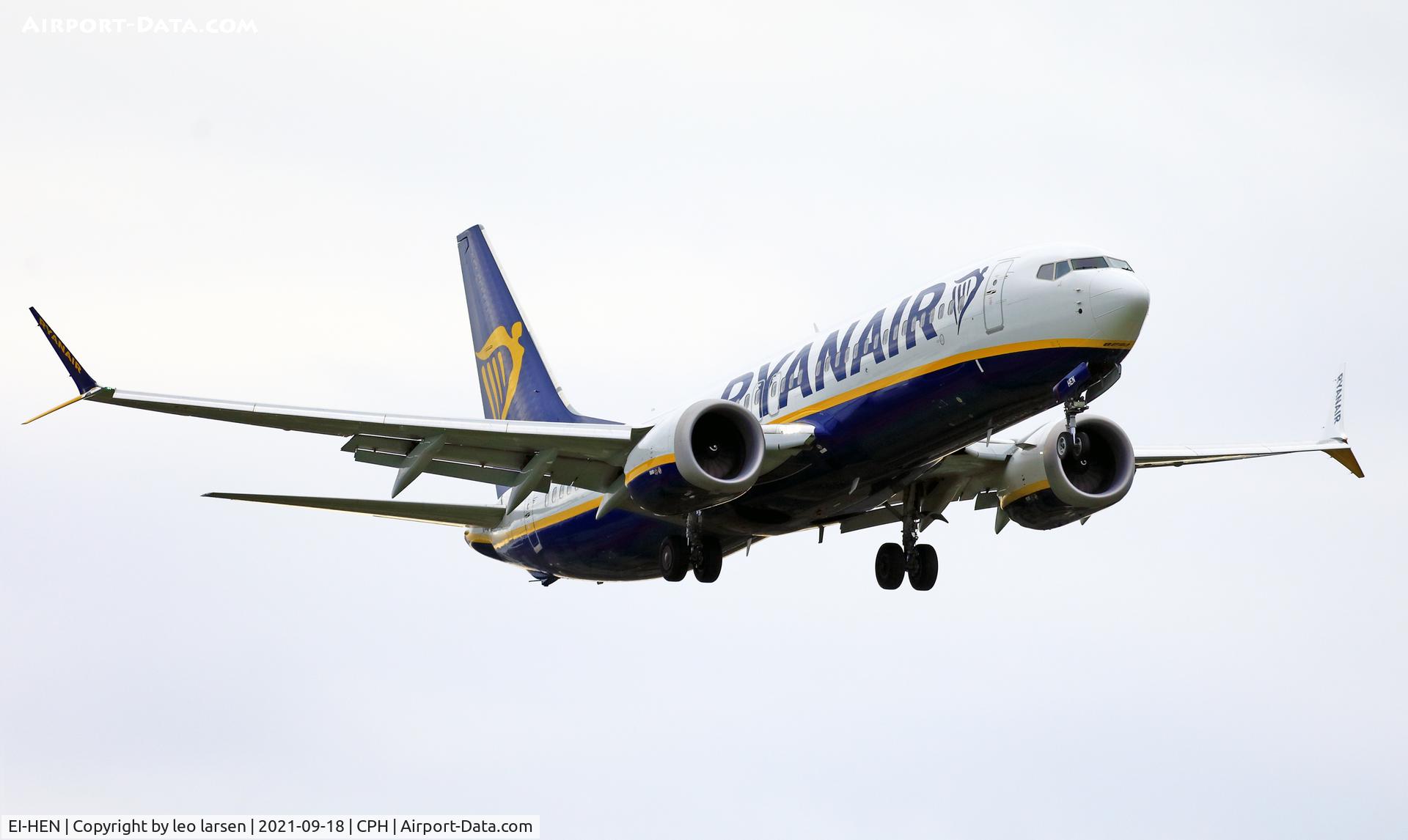 EI-HEN, 2021 Boeing 737-8-200 MAX C/N 62301, Copenhagen 18.9.2021