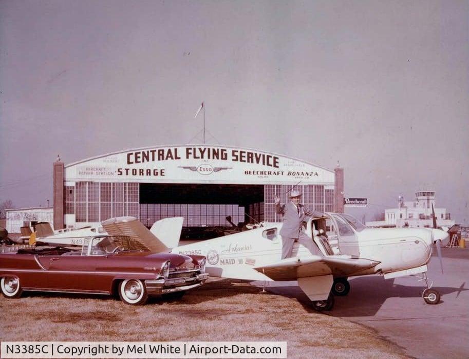 N3385C, 1955 Beech F35 Bonanza C/N D-4052, Adams Field, Little Rock Arkansas, ?1970's?