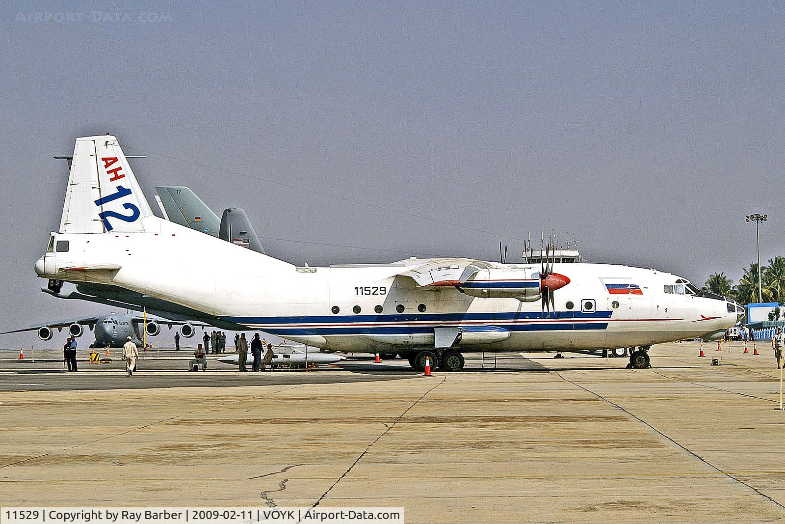 11529, Antonov An-12B C/N 6344109, 11529   Antonov An-12B [6344109] (Airstars) Bangalore-Yelahanka AFB~VT 11/02/2009
