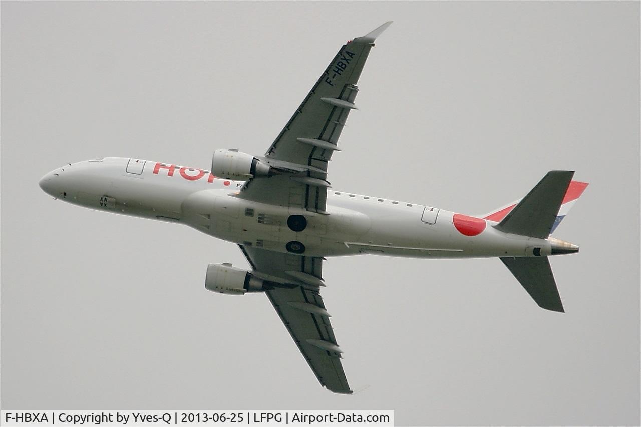 F-HBXA, 2008 Embraer 170LR (ERJ-170-100LR) C/N 17000237, Embraer ERJ-170-100LR, Take off Rwy 27L, Roissy Charles De Gaulle Airport (LFPG-CDG)