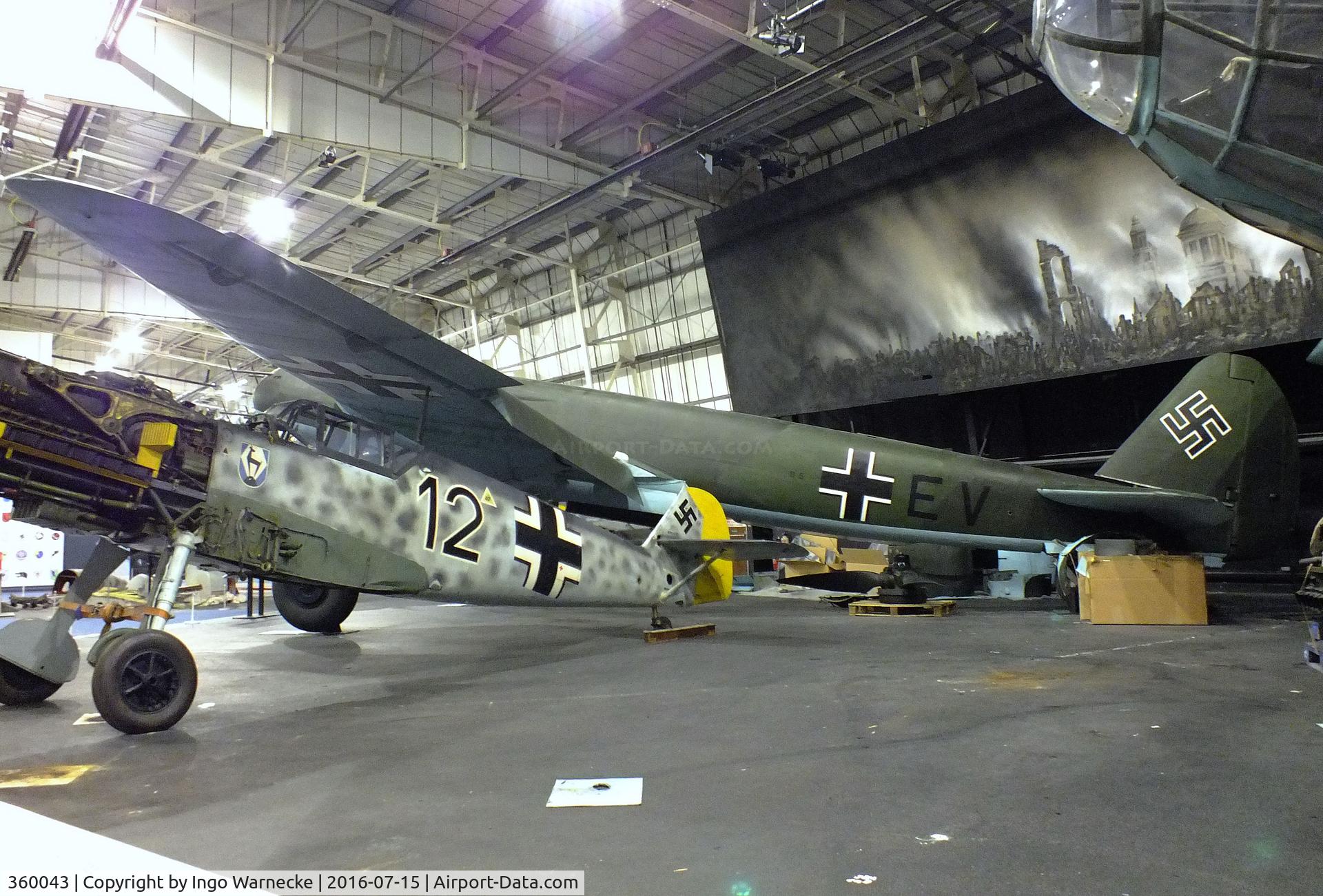 360043, Junkers Ju-88R-1 C/N 360043, Junkers Ju 88R-1 (getting dismantled for removal from the Battle of Britain Hall) at the RAF-Museum, Hendon