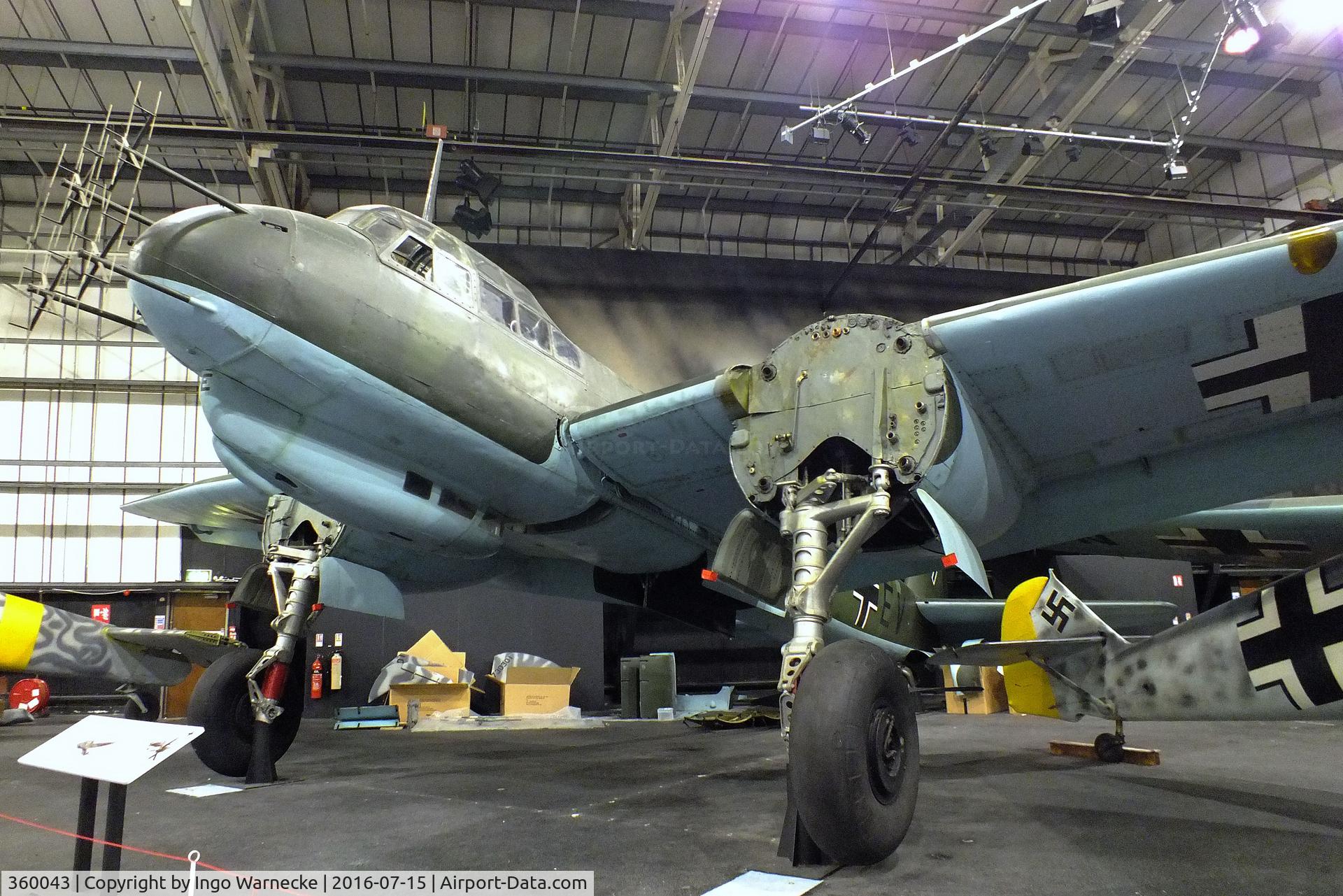 360043, Junkers Ju-88R-1 C/N 360043, Junkers Ju 88R-1 (getting dismantled for removal from the Battle of Britain Hall) at the RAF-Museum, Hendon
