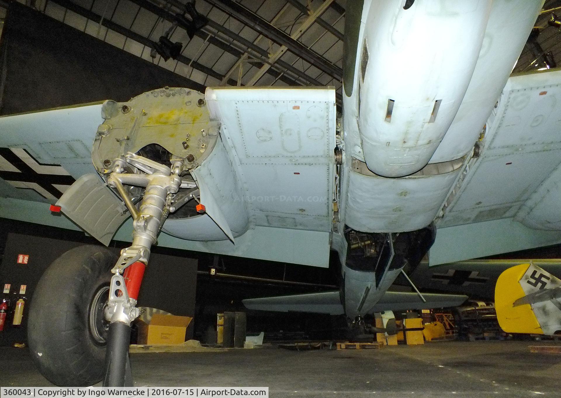 360043, Junkers Ju-88R-1 C/N 360043, Junkers Ju 88R-1 (getting dismantled for removal from the Battle of Britain Hall) at the RAF-Museum, Hendon