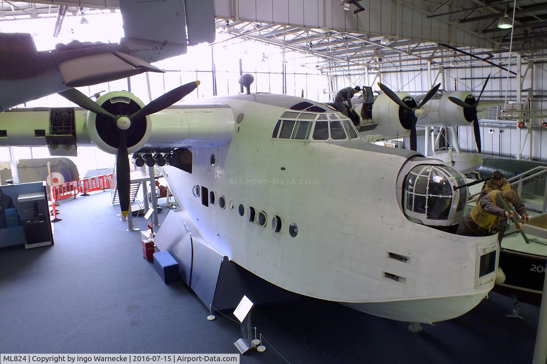 ML824, 1944 Short S25 Sunderland V C/N SH.984, Short Sunderland V at the RAF-Museum, Hendon