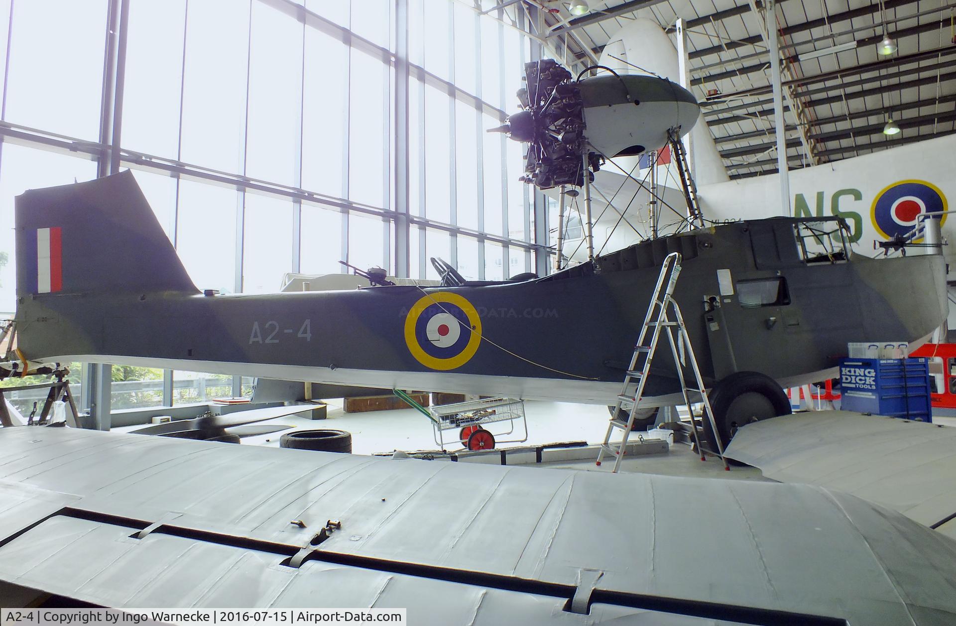 A2-4, Supermarine Seagull V C/N Not found A2-4/VH-ALB, Supermarine Seagull V (getting dismantled for removal from the Battle of Britain Hall) at the RAF-Museum, Hendon