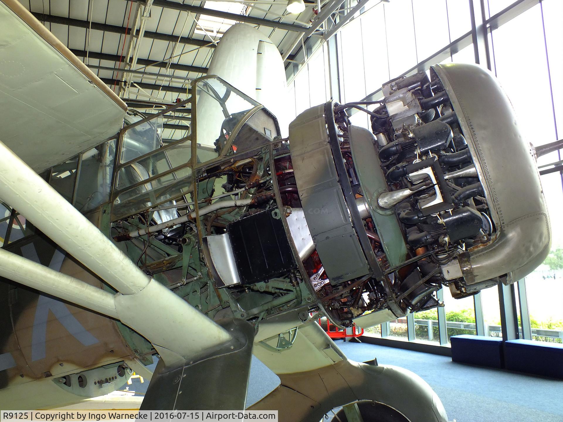 R9125, 1940 Westland Lysander III C/N 1185, Westland Lysander III (getting dismantled for removal from the Battle of Britain Hall) at the RAF-Museum, Hendon