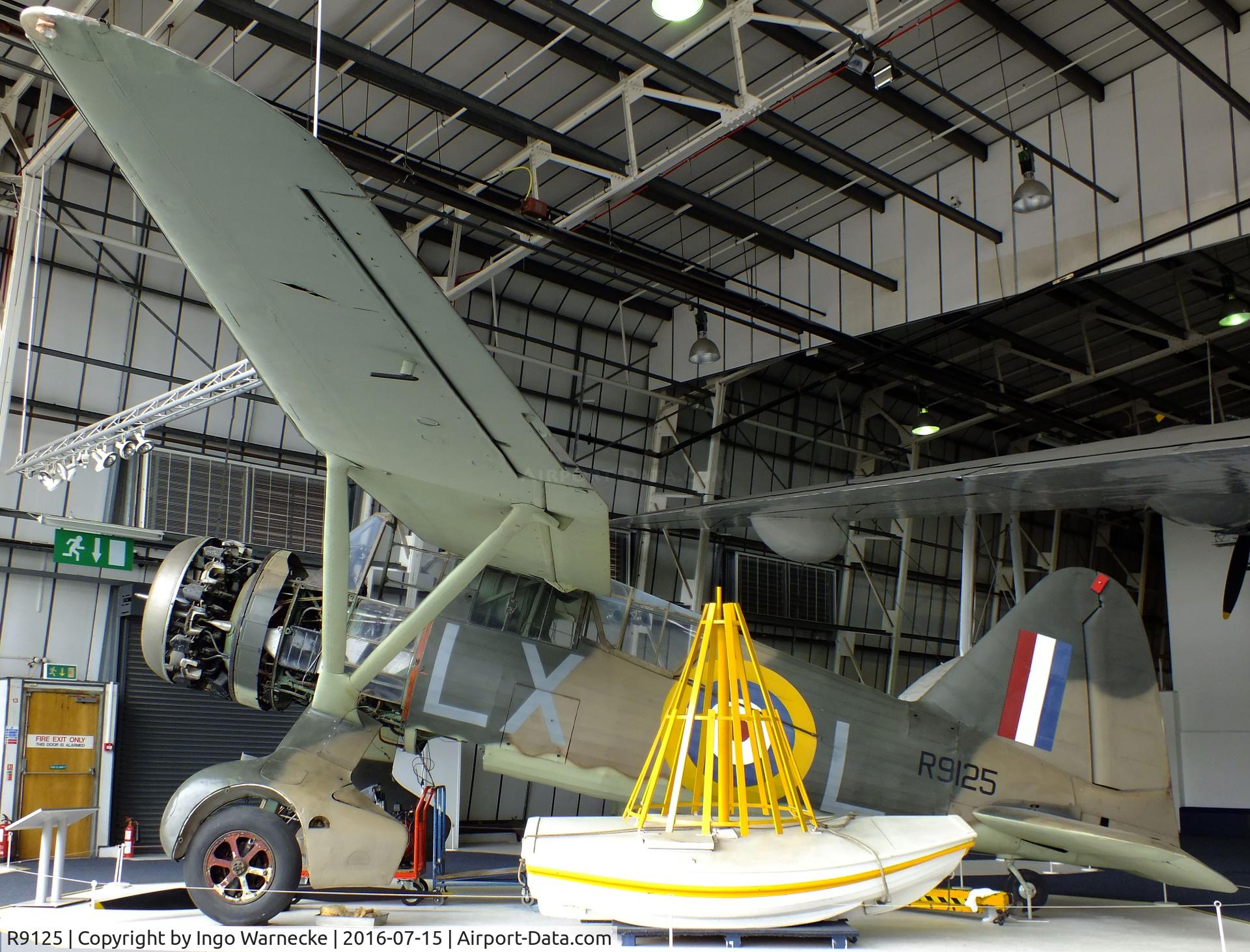R9125, 1940 Westland Lysander III C/N 1185, Westland Lysander III (getting dismantled for removal from the Battle of Britain Hall) at the RAF-Museum, Hendon