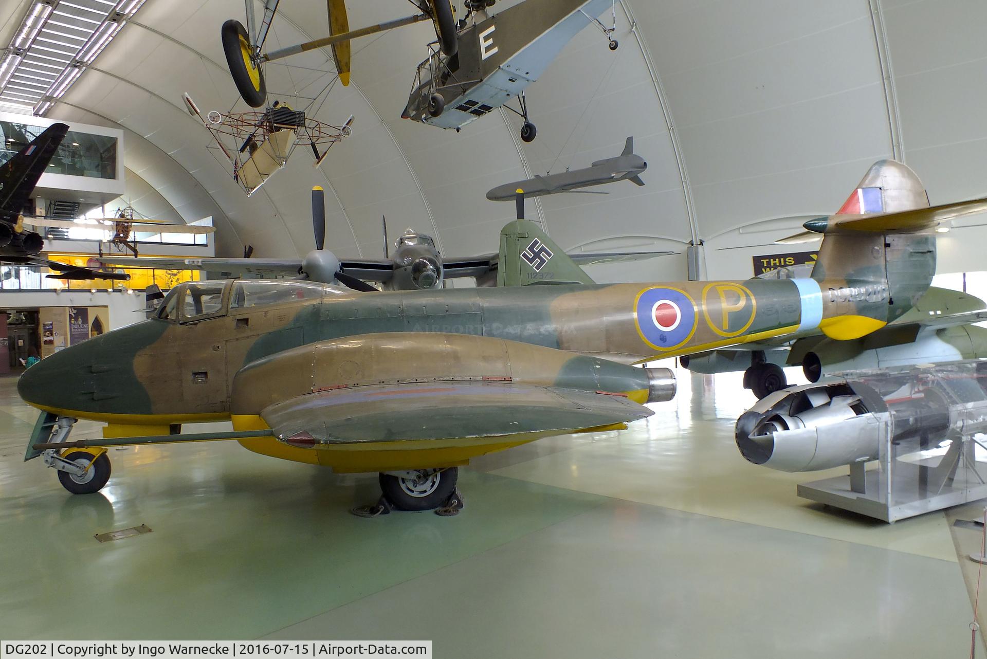 DG202, Gloster Meteor F.9/40 C/N Not found DG202, Gloster F.9/40 Meteor prototype at the RAF-Museum, Hendon