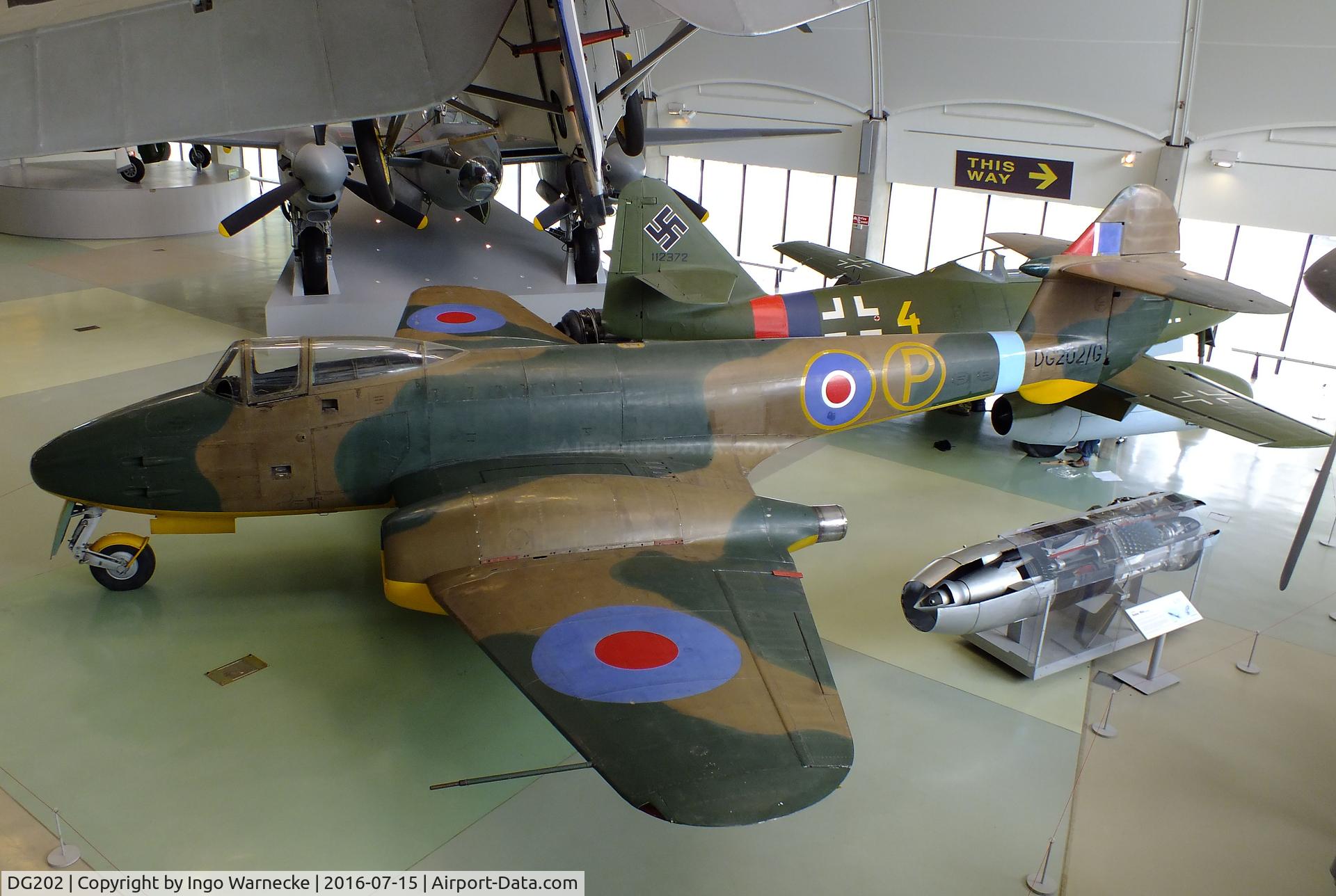 DG202, Gloster Meteor F.9/40 C/N Not found DG202, Gloster F.9/40 Meteor prototype at the RAF-Museum, Hendon