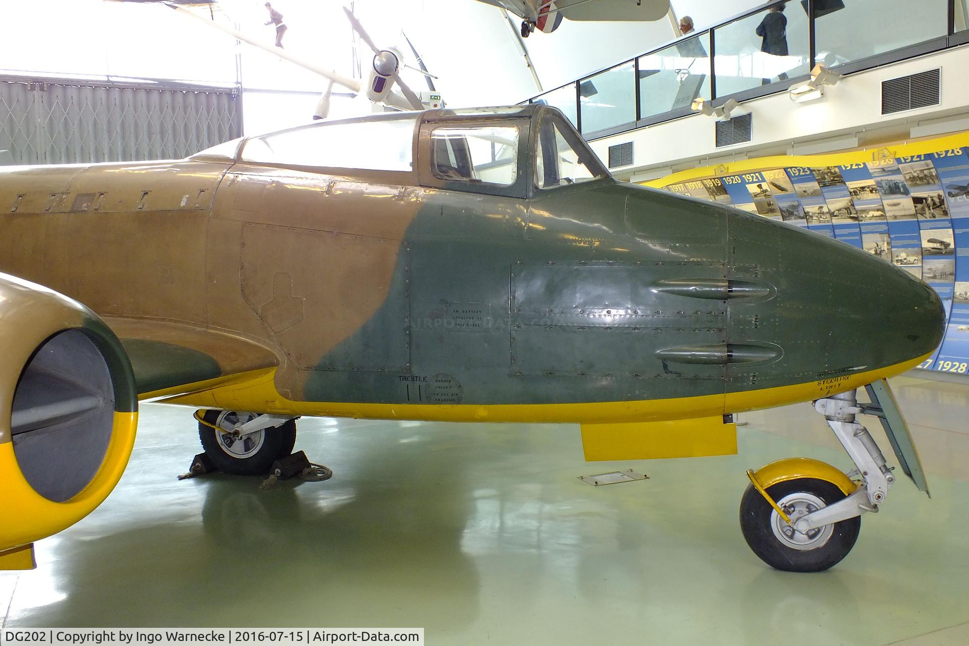 DG202, Gloster Meteor F.9/40 C/N Not found DG202, Gloster F.9/40 Meteor prototype at the RAF-Museum, Hendon
