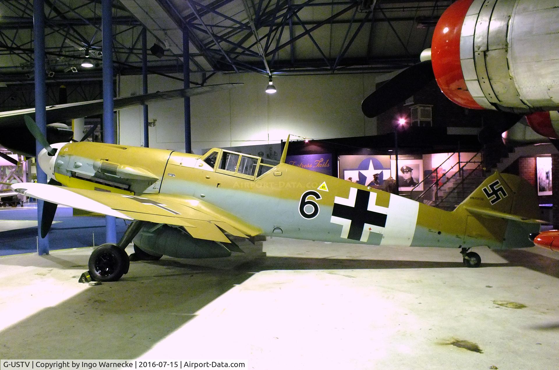 G-USTV, 1942 Messerschmitt Bf-109G-2/Trop C/N 10639, Messerschmitt Bf 109G-2/Trop at the RAF-Museum, Hendon