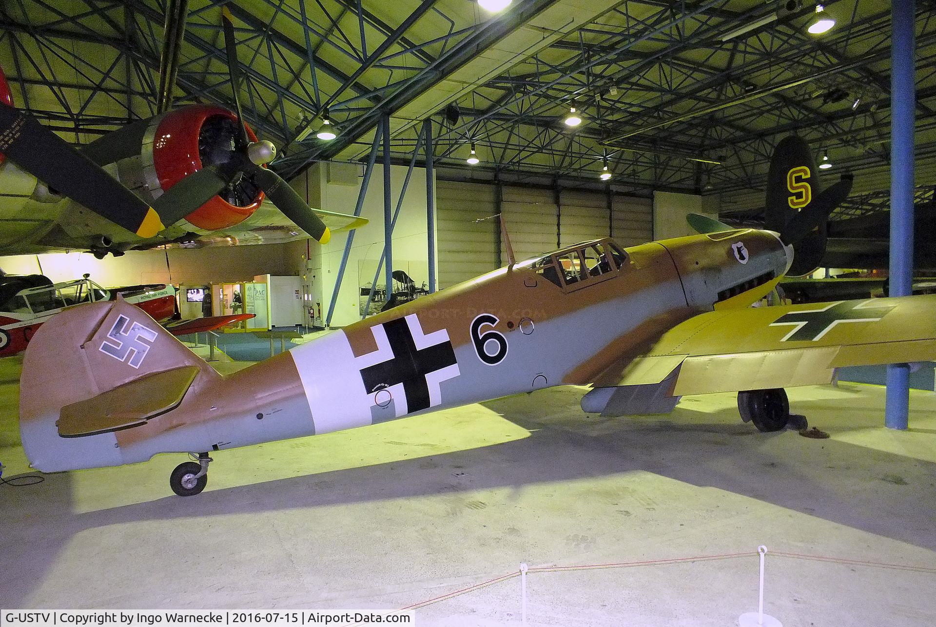G-USTV, 1942 Messerschmitt Bf-109G-2/Trop C/N 10639, Messerschmitt Bf 109G-2/Trop at the RAF-Museum, Hendon
