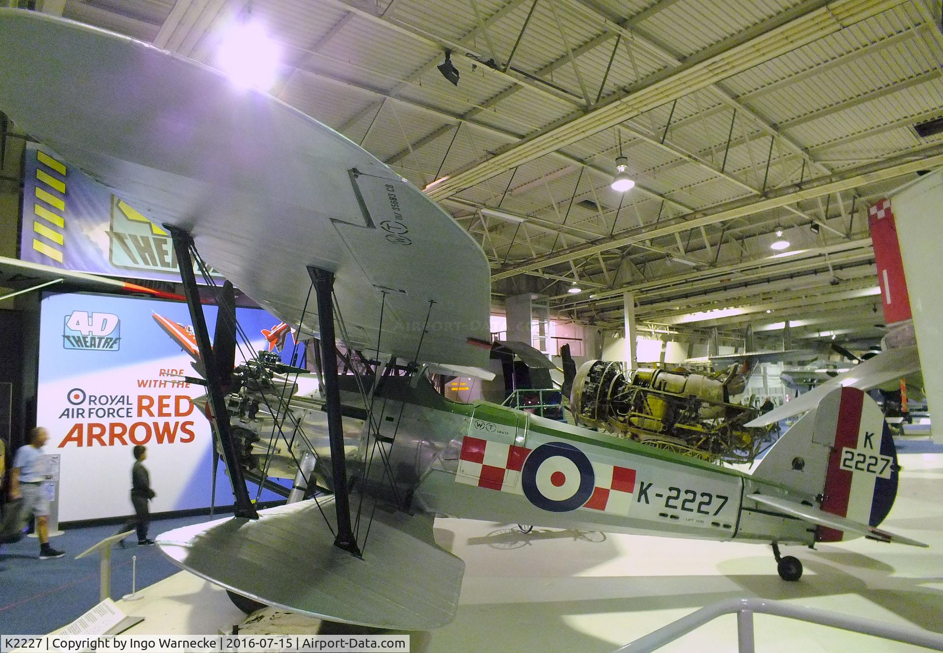 K2227, Bristol 105 Bulldog Mk.2A C/N 7446, Bristol Bulldog Mk2A at the RAF-Museum, Hendon