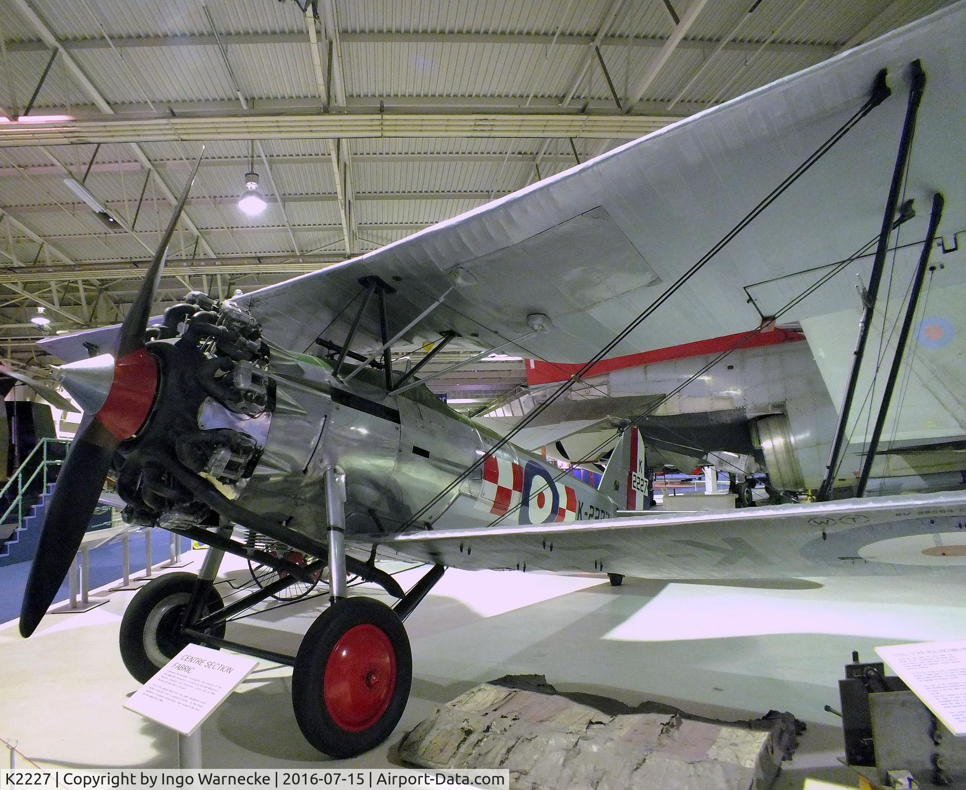 K2227, Bristol 105 Bulldog Mk.2A C/N 7446, Bristol Bulldog Mk2A at the RAF-Museum, Hendon
