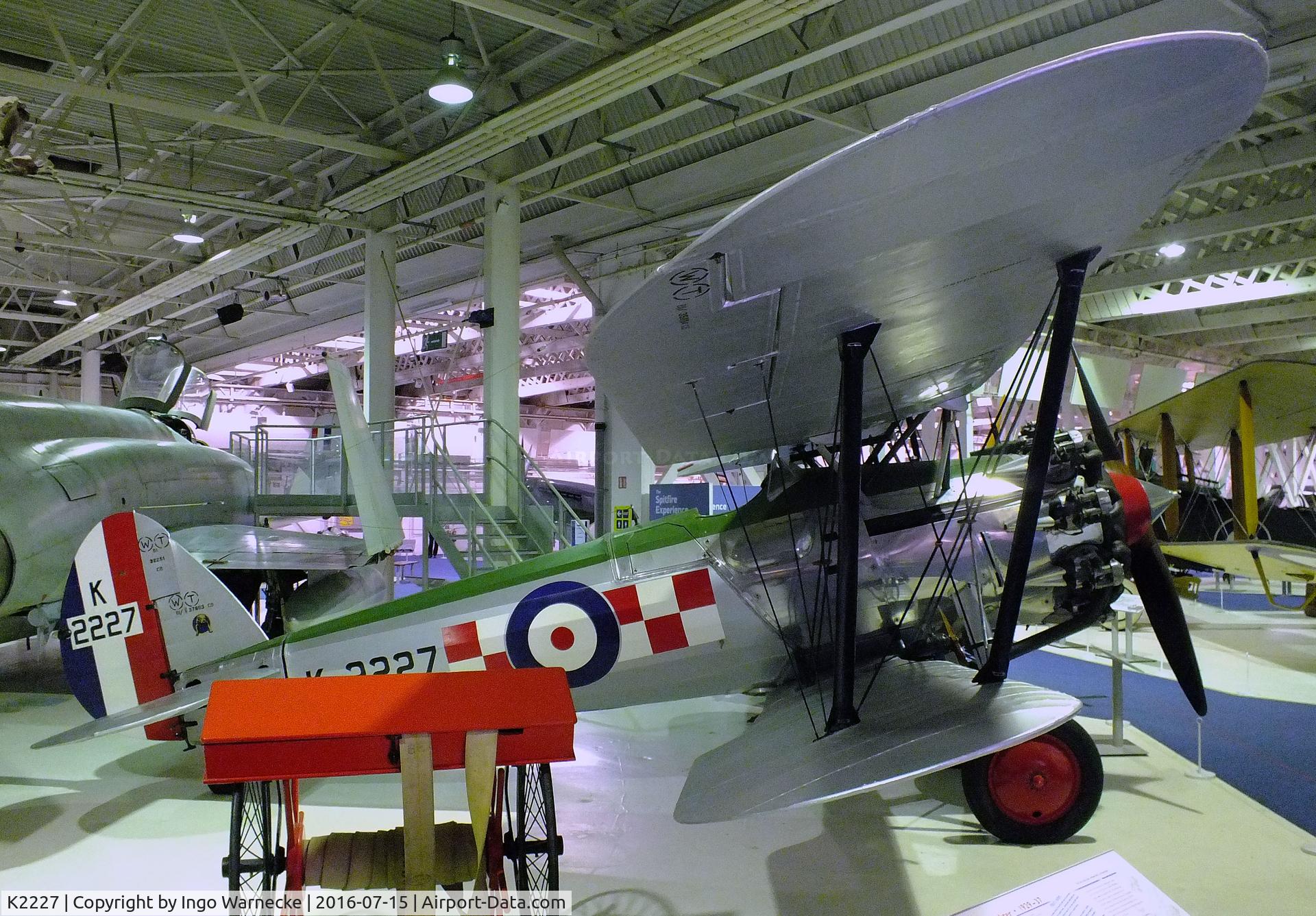 K2227, Bristol 105 Bulldog Mk.2A C/N 7446, Bristol Bulldog Mk2A at the RAF-Museum, Hendon