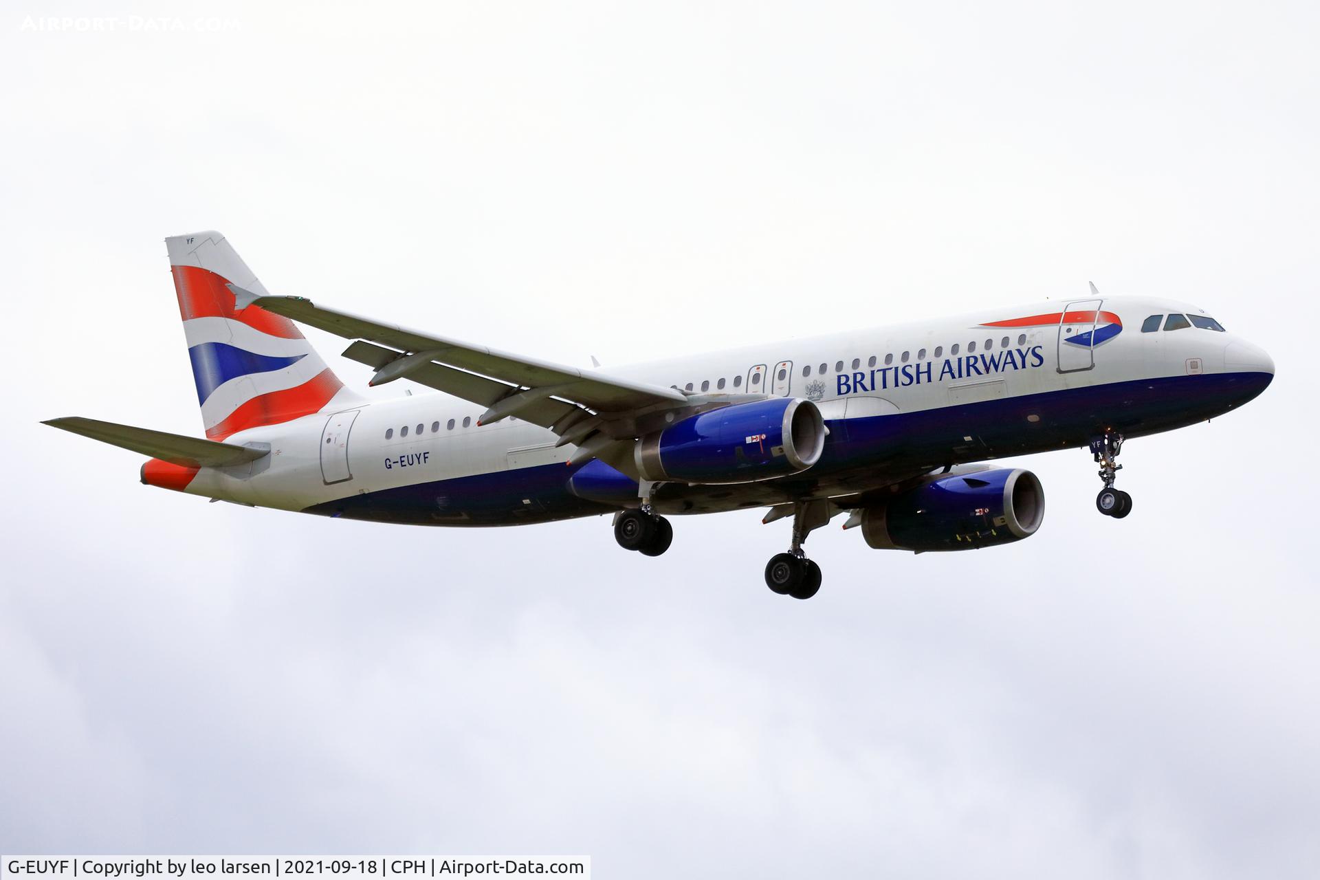 G-EUYF, 2010 Airbus A320-232 C/N 4185, Copenhagen 18.9.2021
