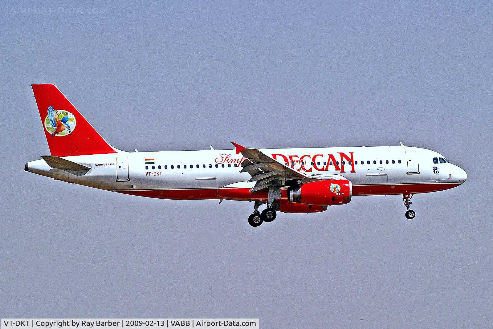VT-DKT, 2006 Airbus A320-232 C/N 2753, VT-DKT   Airbus A320-232 [2753] (Air Deccan) Mumbai-Chhatrapati Shivaji Int'l~VT 13/02/2009
