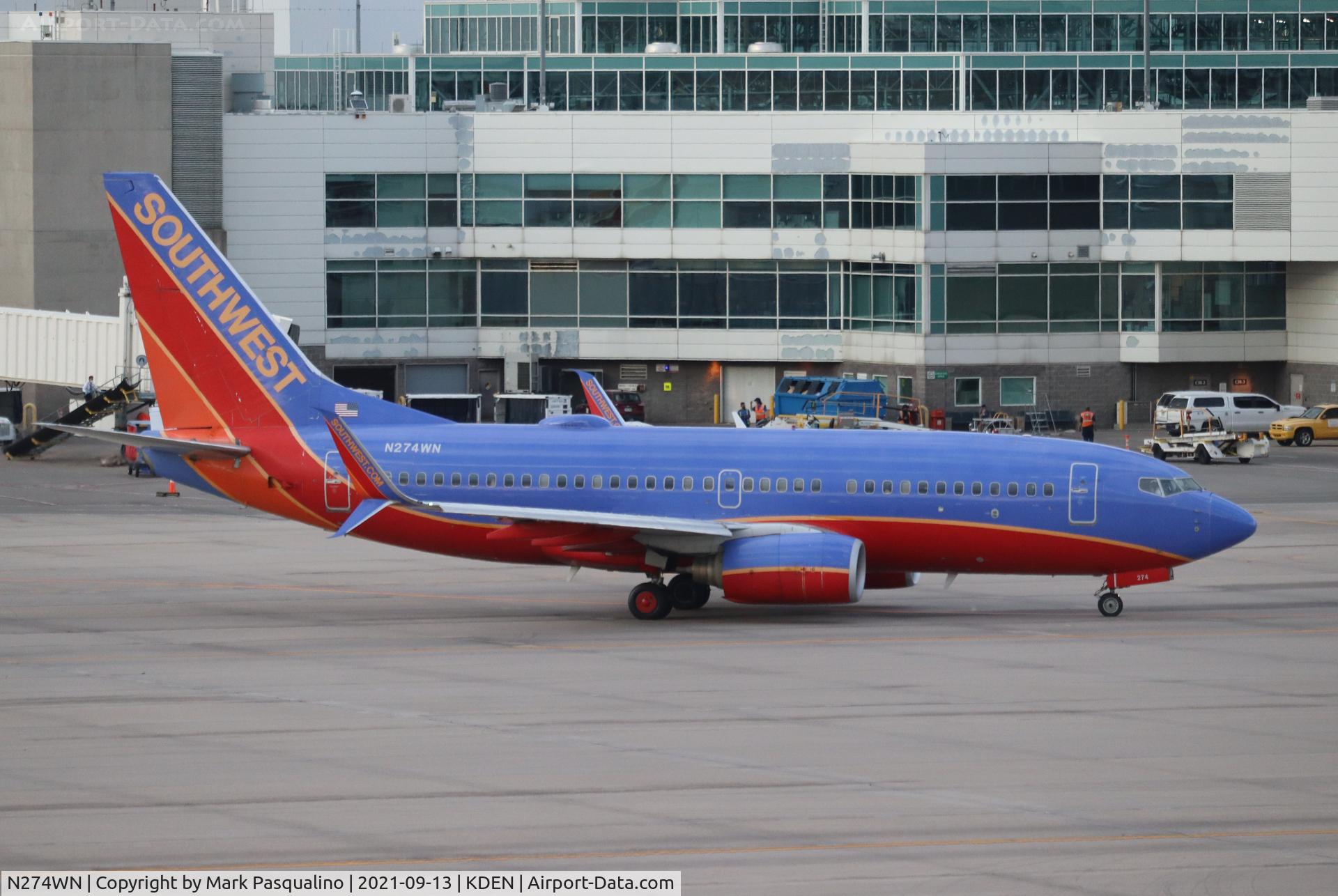 N274WN, 2007 Boeing 737-7H4 C/N 32529, Boeing 737-7H4