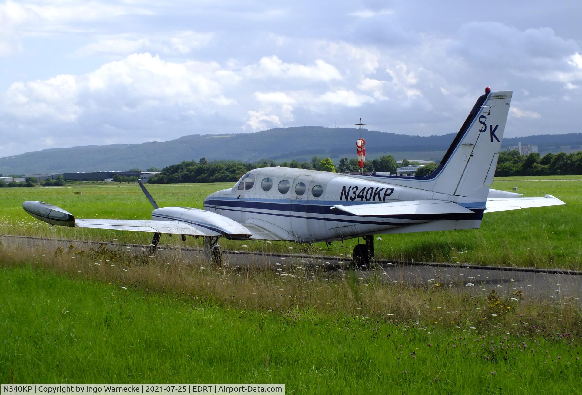 N340KP, 1973 Cessna 340 C/N 340-0231, Cessna 340 (looking a bit neglected) at Trier-Föhren airfield