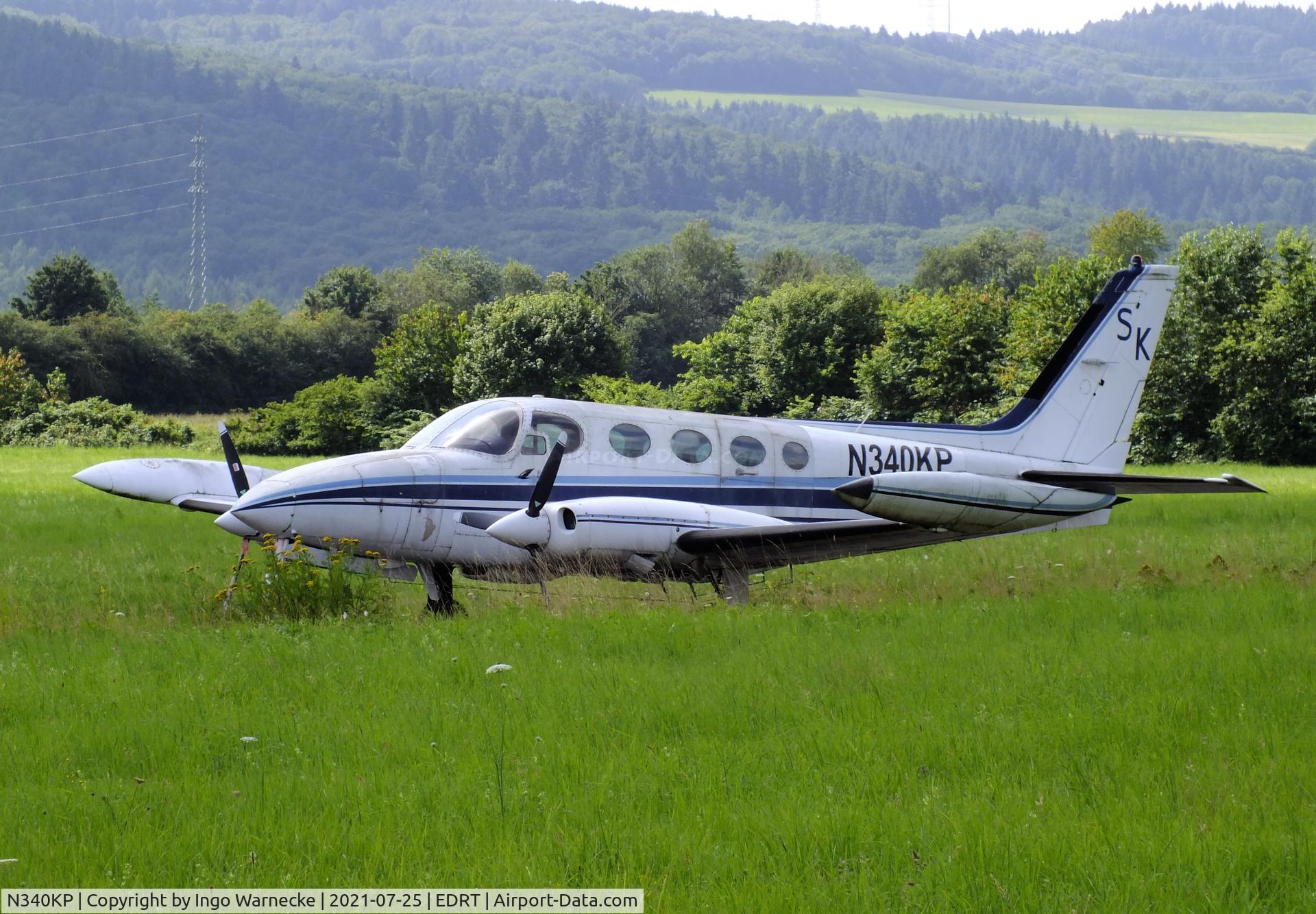N340KP, 1973 Cessna 340 C/N 340-0231, Cessna 340 (looking a bit neglected) at Trier-Föhren airfield