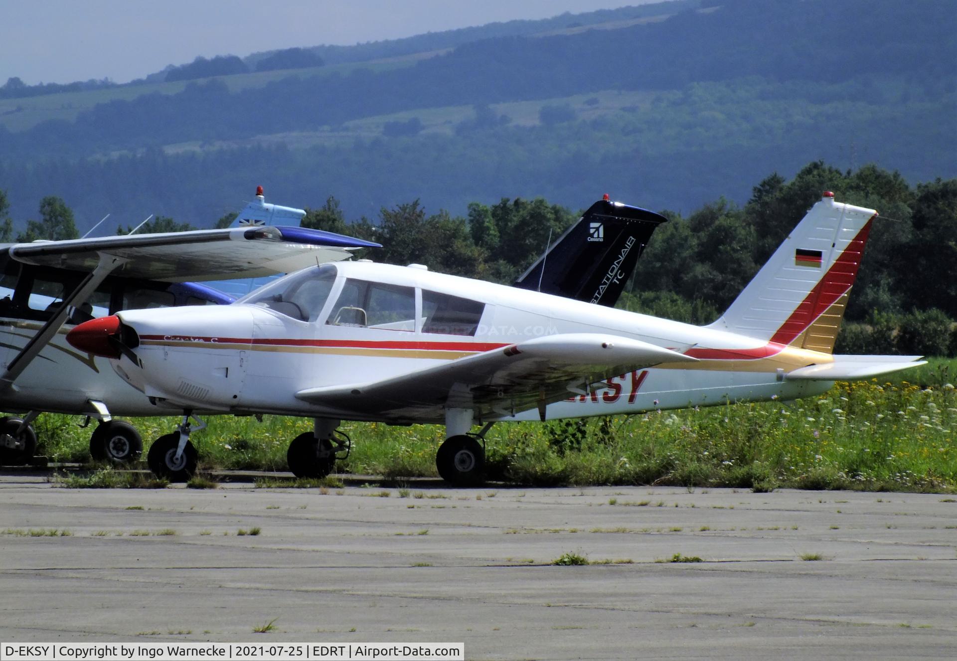 D-EKSY, 1966 Piper PA-28-180 Cherokee C/N 28-3535, Piper PA-28-180 Cherokee at Trier-Föhren airfield