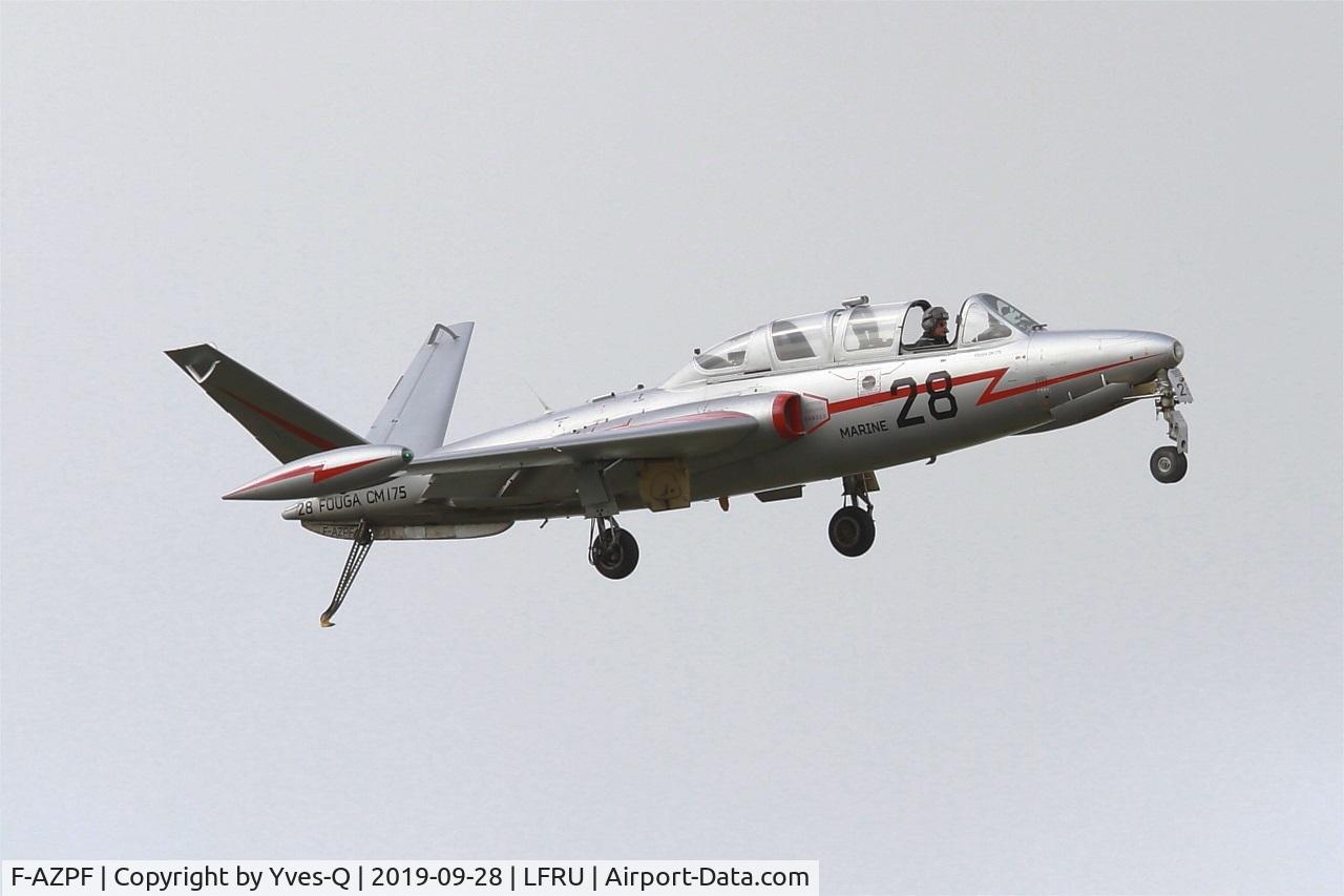 F-AZPF, Fouga CM-175 Zephyr C/N 28, Fouga CM-175 Zephyr, On display, Morlaix-Ploujean airport (LFRU-MXN) Air show 2019