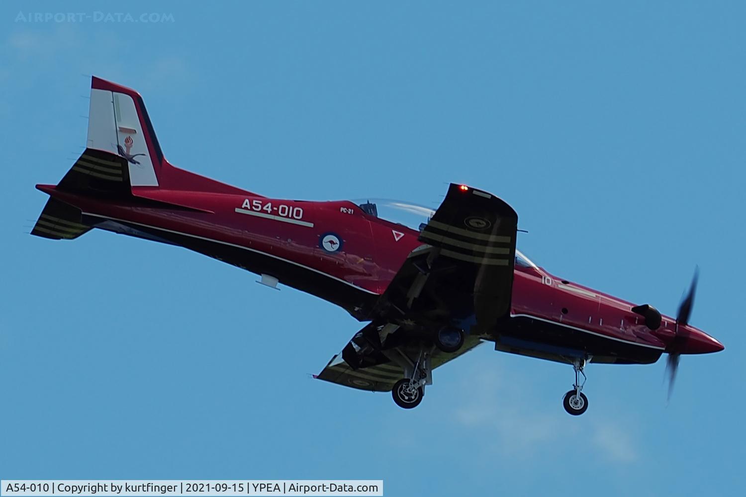 A54-010, 2017 Pilatus PC-21 C/N 243, Pilatus PC-21 cn 251. RAAF serial A54-010 2FTS YPEA 15 September 2021.