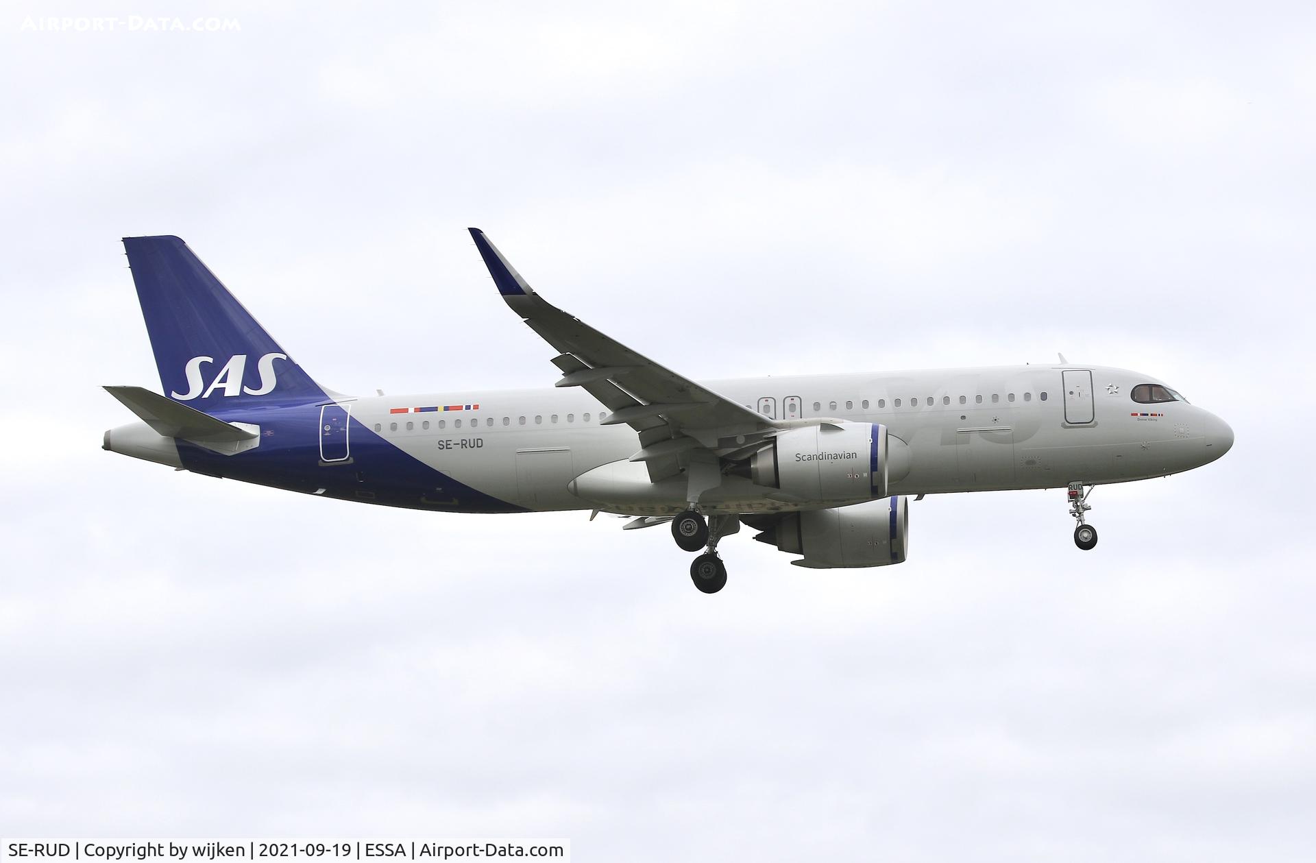 SE-RUD, 2021 Airbus A320-251N C/N 10145, RWY 01L