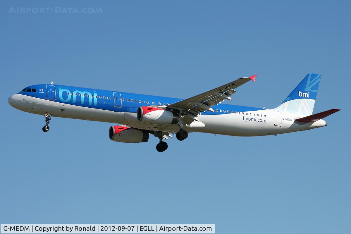 G-MEDM, 2006 Airbus A321-231 C/N 2799, at lhr