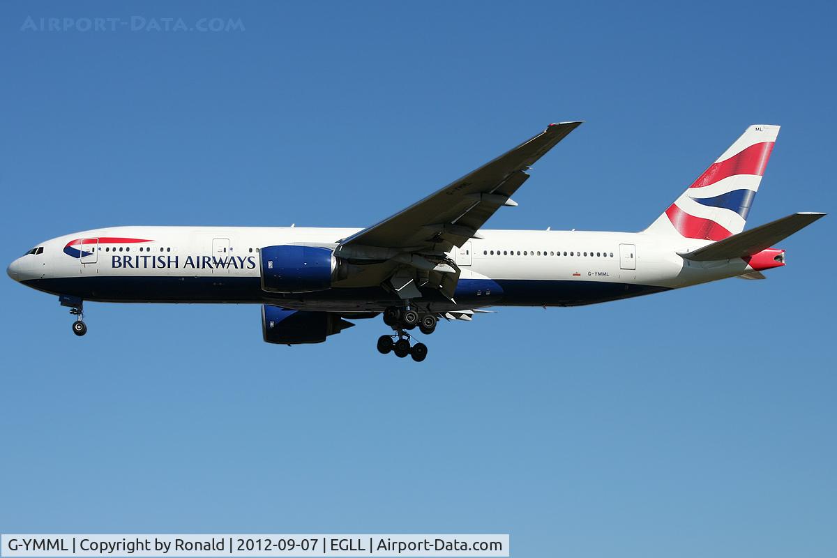 G-YMML, 2001 Boeing 777-236/ER C/N 30313, at lhr