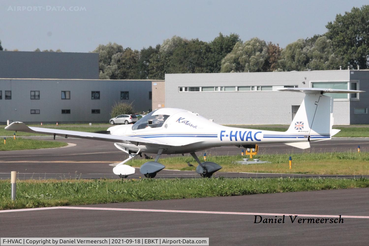 F-HVAC, 1996 HOAC DV-20 Katana C/N 20156, Visitor at Kortrijk Airport.