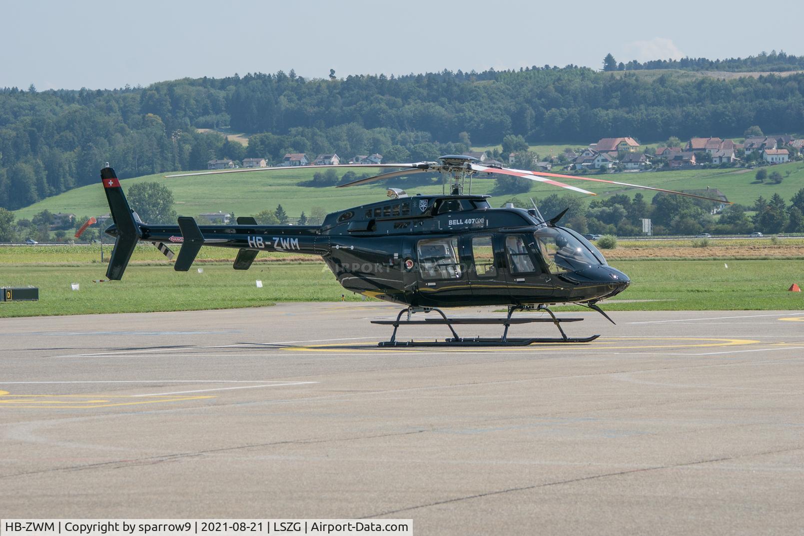 HB-ZWM, 2021 Bell 407 C/N 54923, At Grenchen