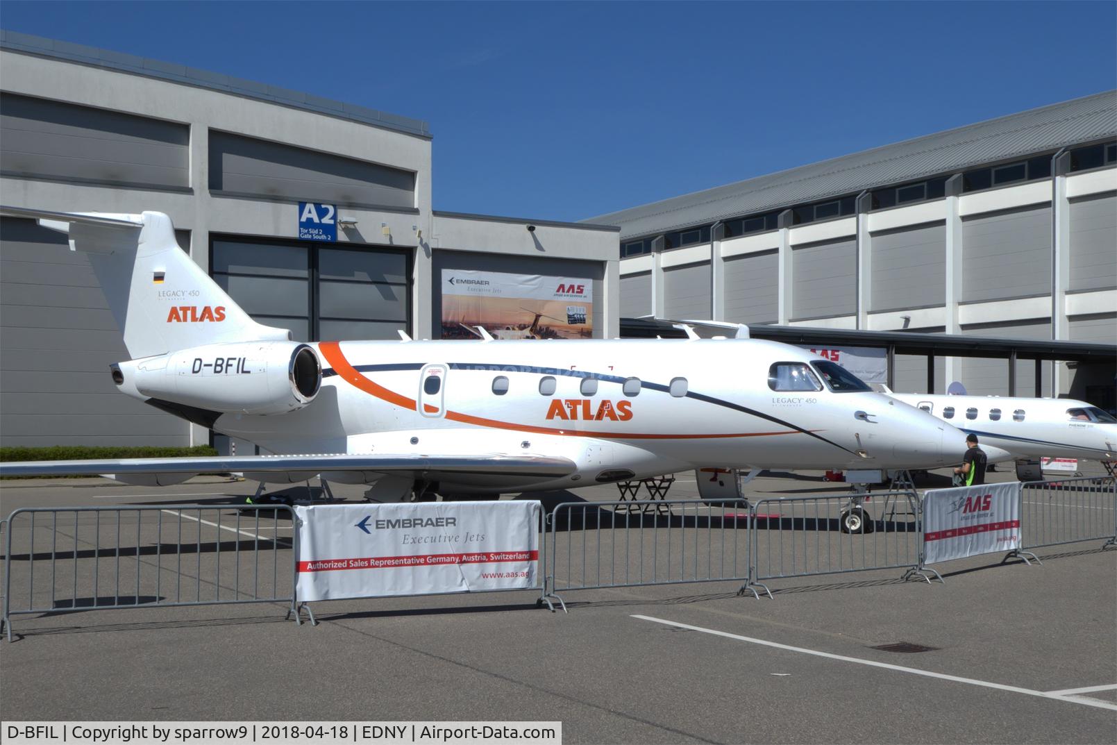 D-BFIL, 2016 Embraer EMB-545 Legacy 450 C/N 55010015, At Friedrichshafen, Aero2018