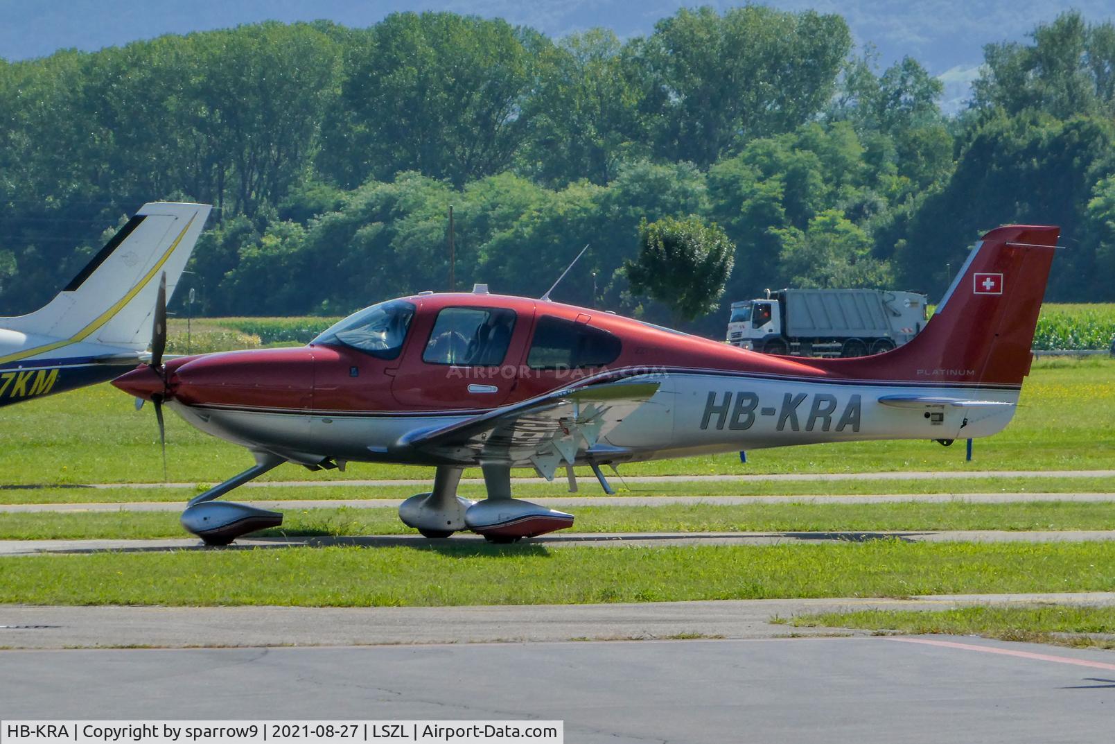 HB-KRA, 2018 Cirrus SR22T C/N 1671, At Locarno-Magadino. HB-registered since 2018-12-12