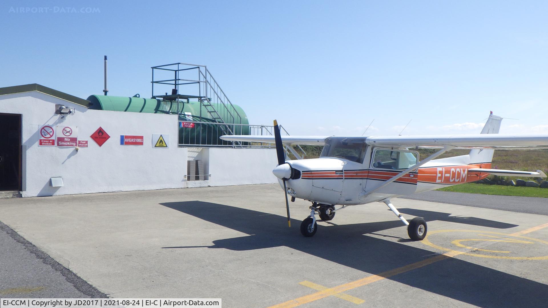 EI-CCM, 1979 Cessna 152 C/N 152-82320, Conamara Airport - Inverin - fuel installation - 24th August 2021.
En route Inis Mór (from Kilrush).