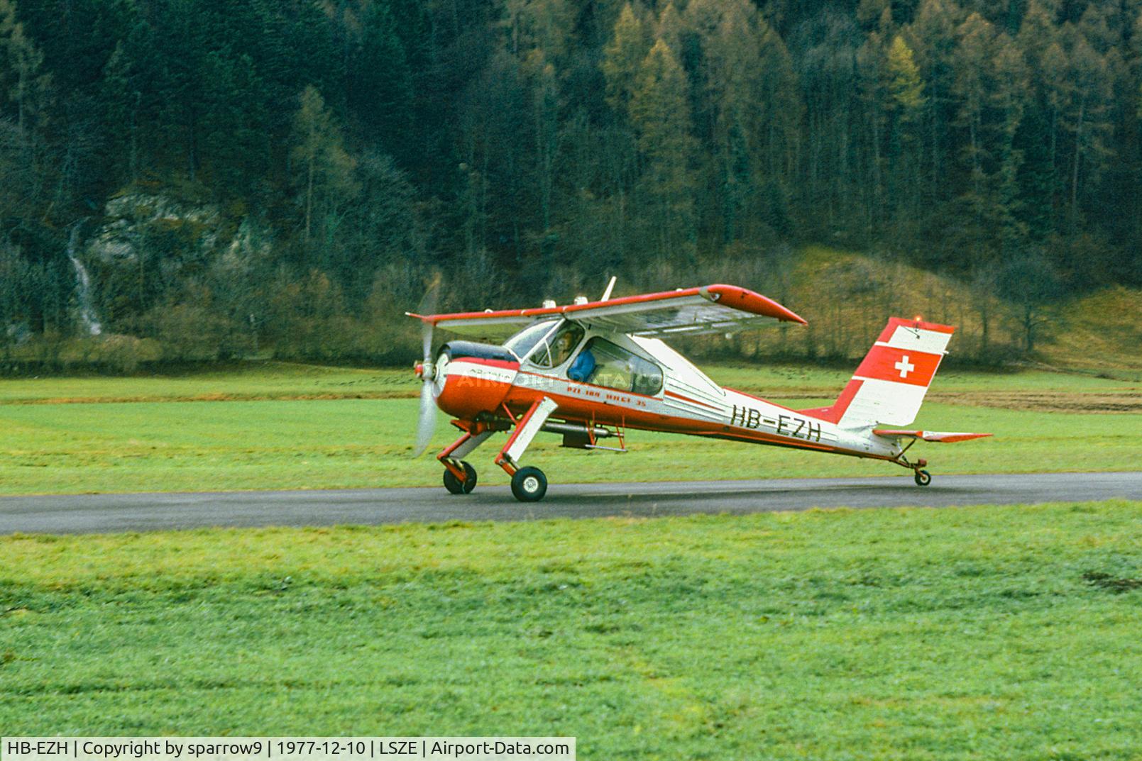HB-EZH, 1977 PZL-Okecie PZL-104 Wilga 35A C/N 96314, At Bad Ragaz. Crashed 1978-01-28. Scanned from a slide. 