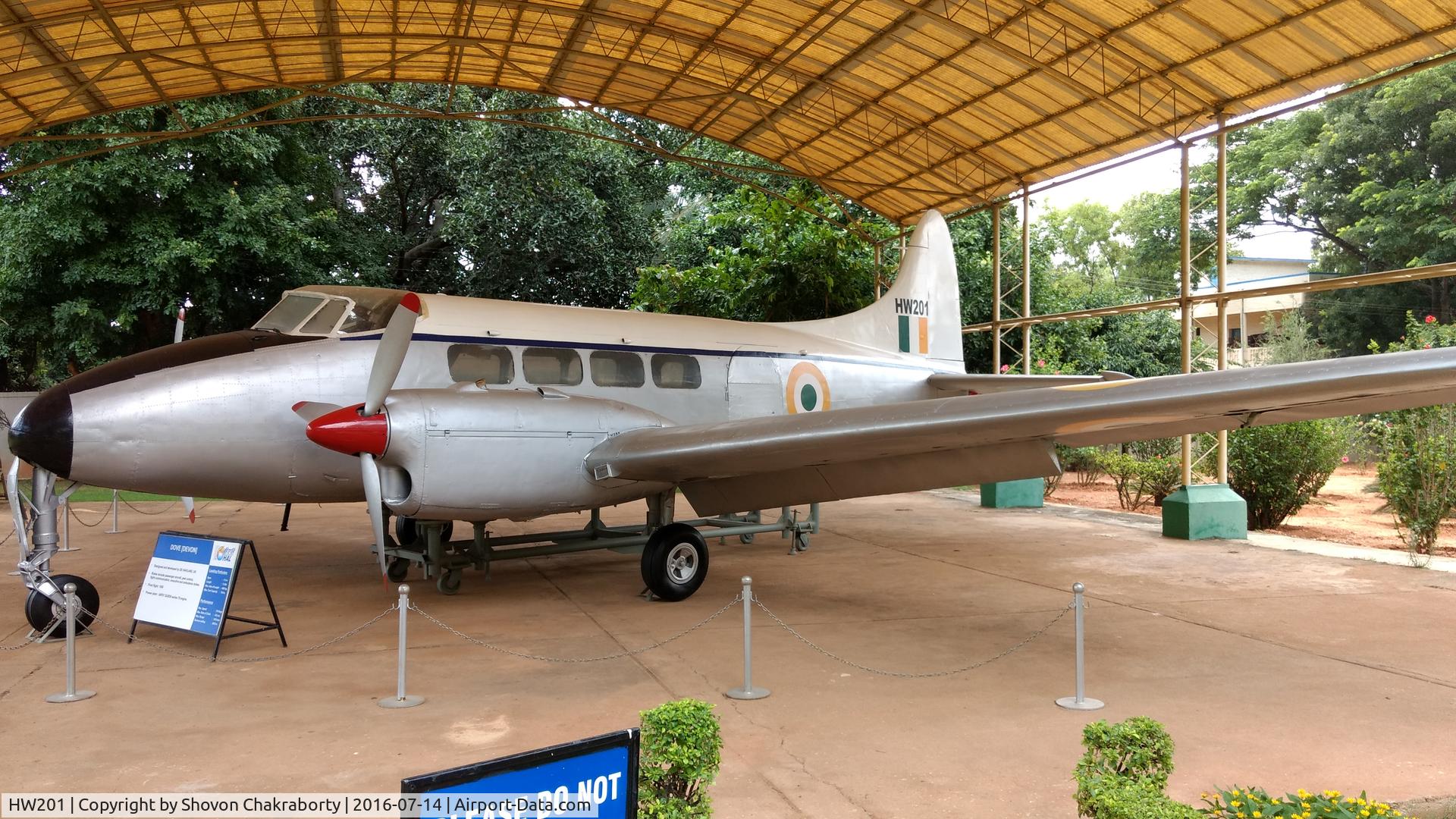 HW201, 1947 De Havilland DH-104 Devon C.1 C/N 04074, De Havilland DH-104 Devon C.1 with tail number HW201 at the HAL Aerospace Museum, Bengaluru