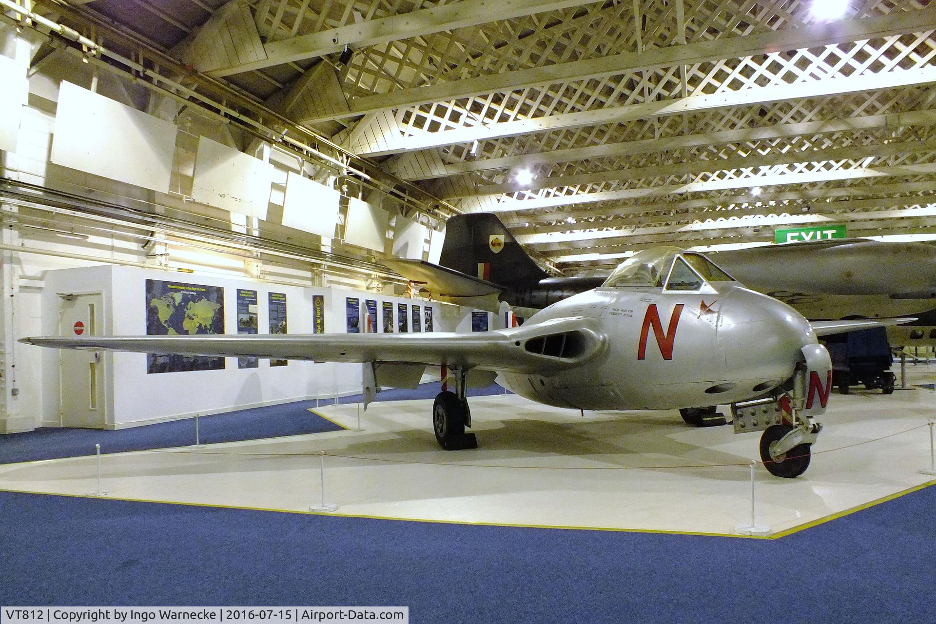 VT812, 1947 De Havilland DH-100 Vampire F.3 C/N Not found VT812, De Havilland D.H.100 Vampire F3 at the RAF-Museum, Hendon