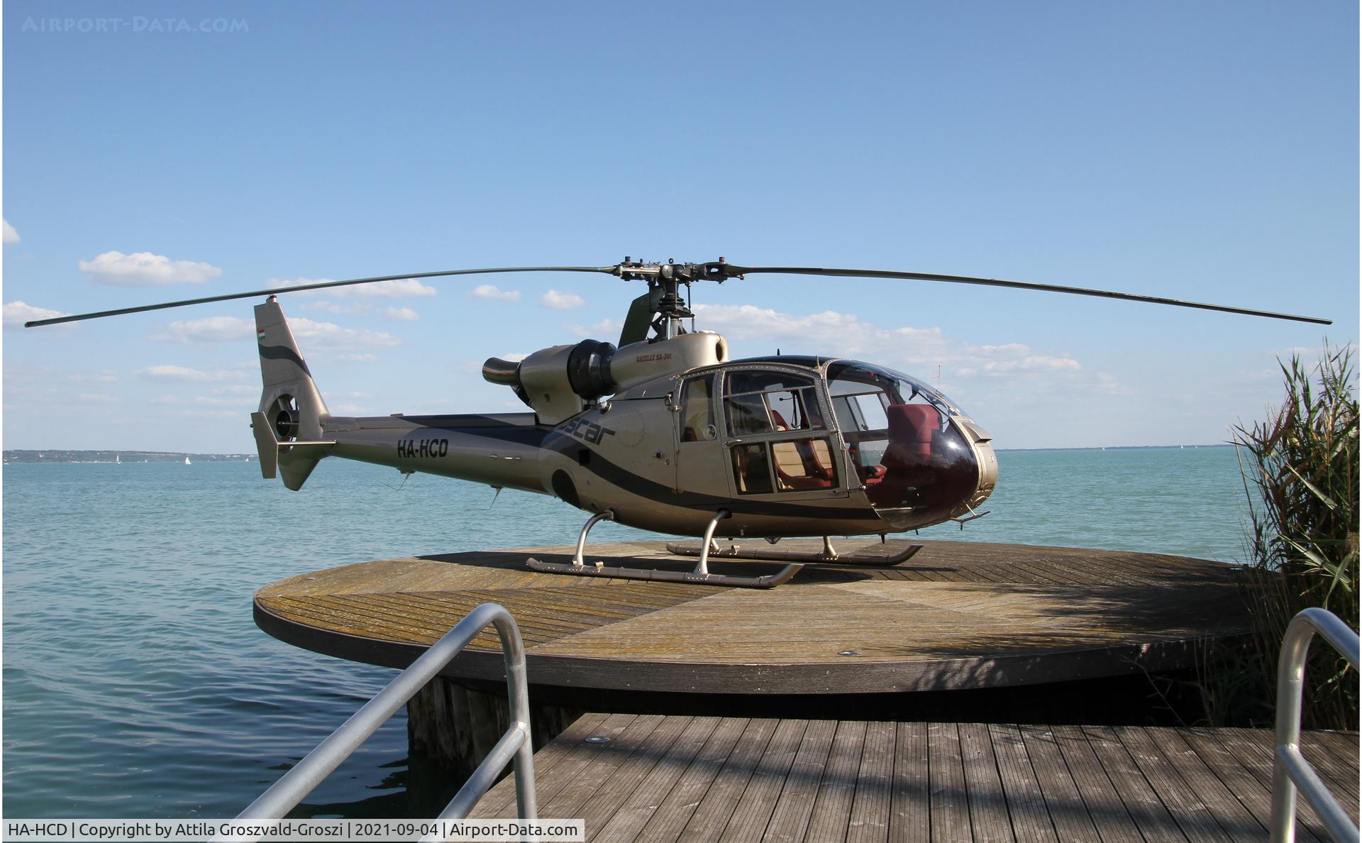HA-HCD, 1972 Westland SA-341C Gazelle HT2 C/N 1098, Balatonalmádi Yacht Club Heliport, Hungary