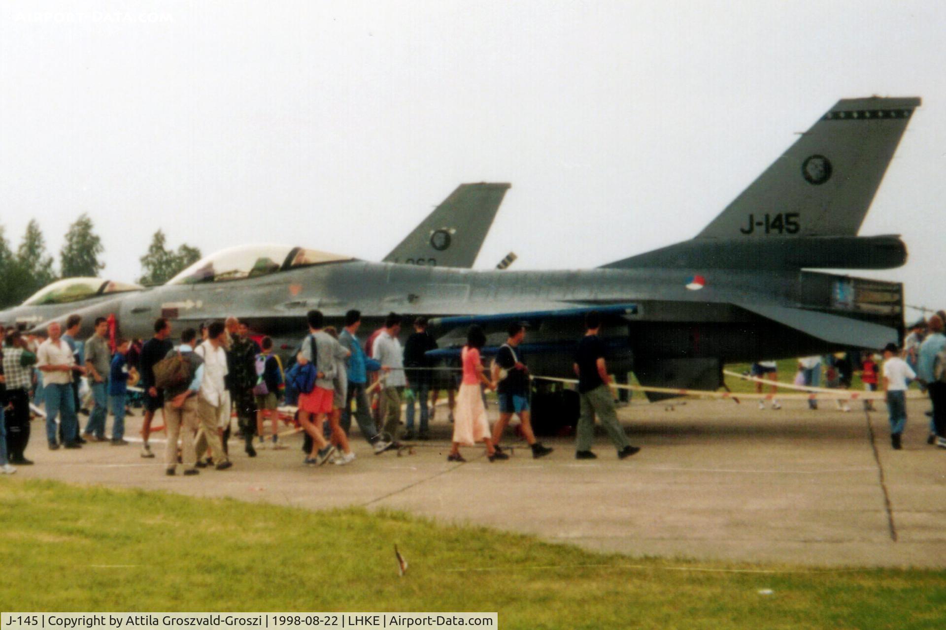 J-145, Fokker F-16AM Fighting Falcon C/N 6D-135, LHKE - Kecskemét Air Base. Air Show 1998. Hungary