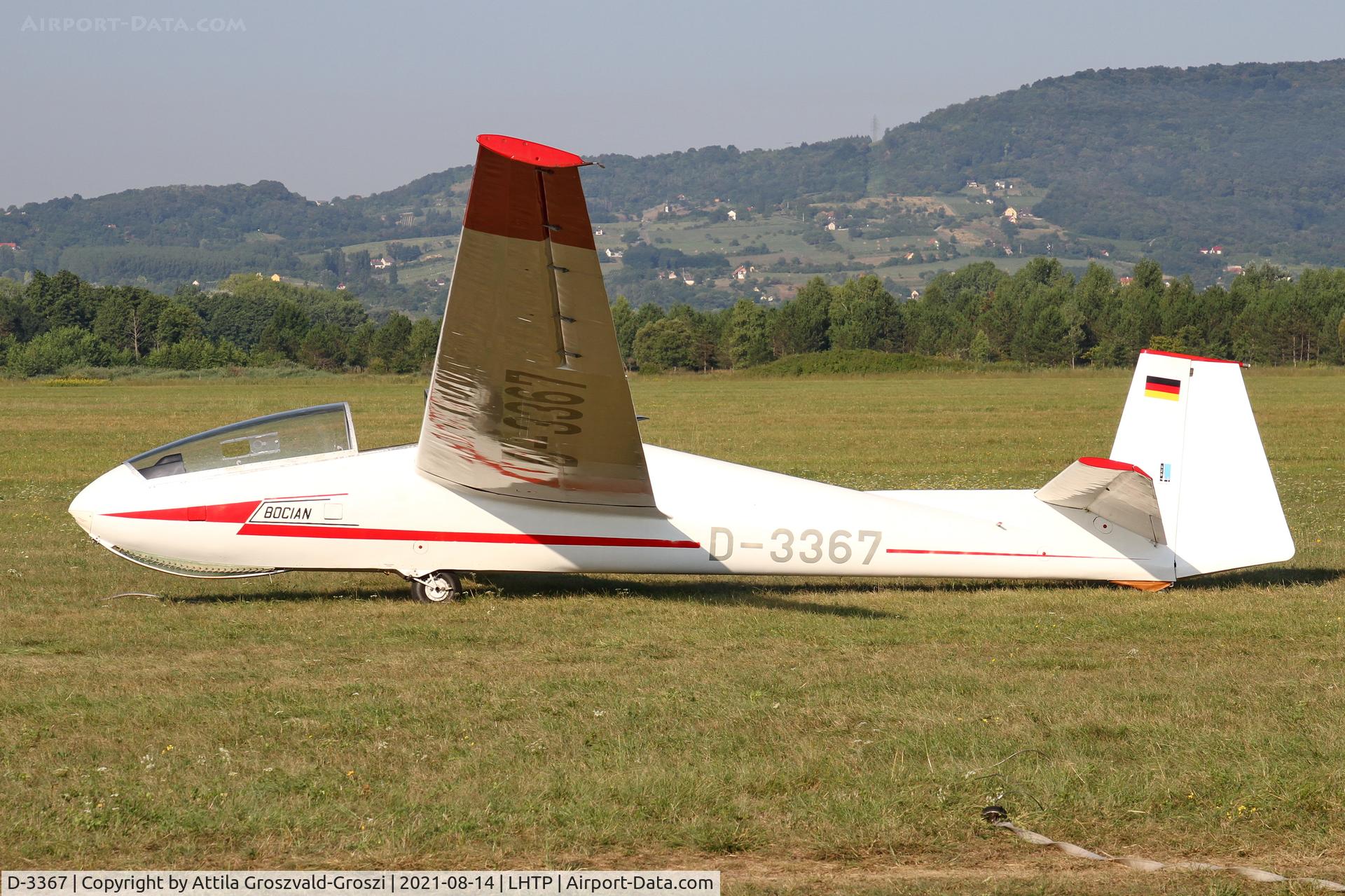 D-3367, 1971 PZL-Bielsko SZD-9bis Bocian 1E C/N P-547, LHTP - Tapolca Airport, Hungary