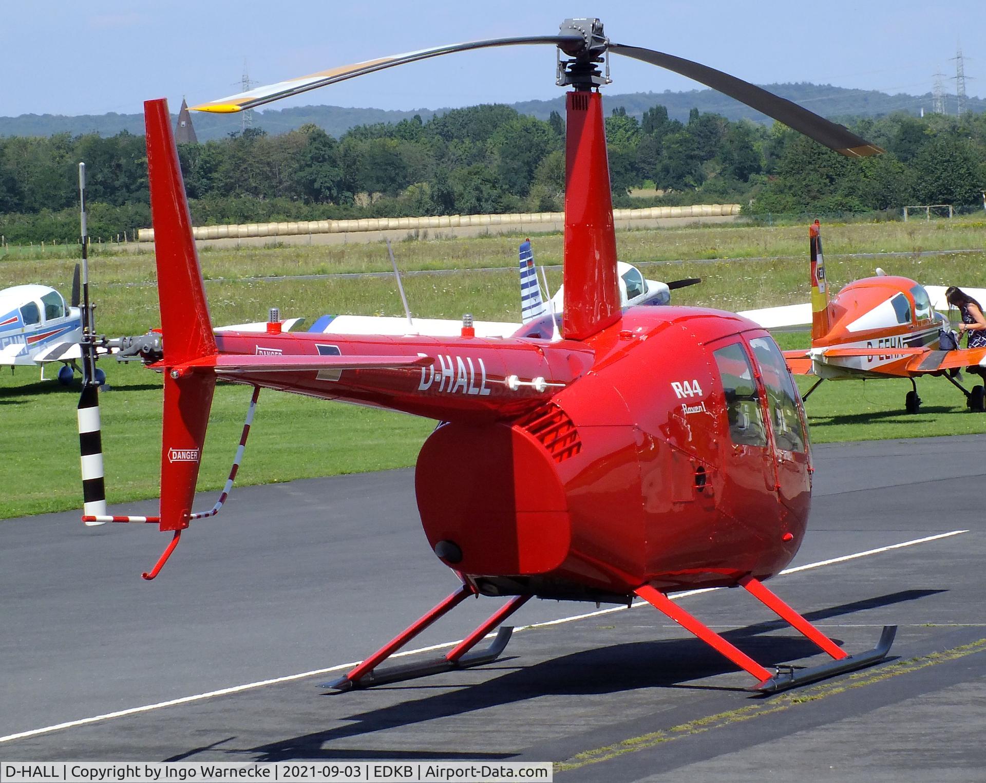 D-HALL, Robinson R44 Astro C/N 578, Robinson R44 Raven I at Bonn-Hangelar airfield during the 51st Grumman Fly-in 2021
