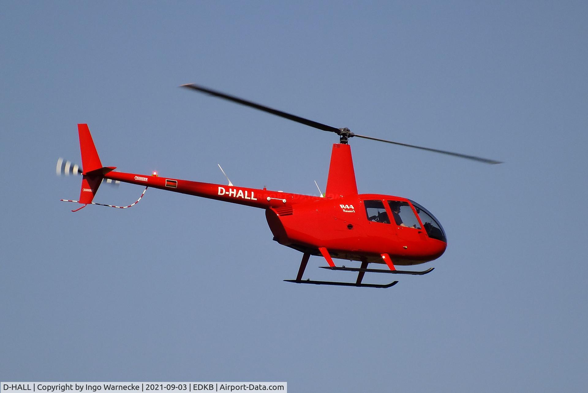 D-HALL, Robinson R44 Astro C/N 578, Robinson R44 Raven I at Bonn-Hangelar airfield during the 51st Grumman Fly-in 2021