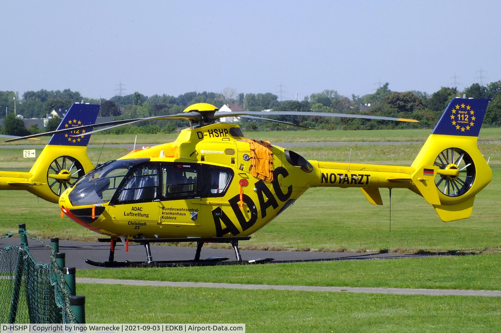 D-HSHP, 2011 Eurocopter EC-135P-2 C/N 1014, Eurocopter EC135P2 'Christoph 23' EMS-helicopter of ADAC Luftrettung at Bonn-Hangelar airfield during the 51st Grumman Fly-in 2021