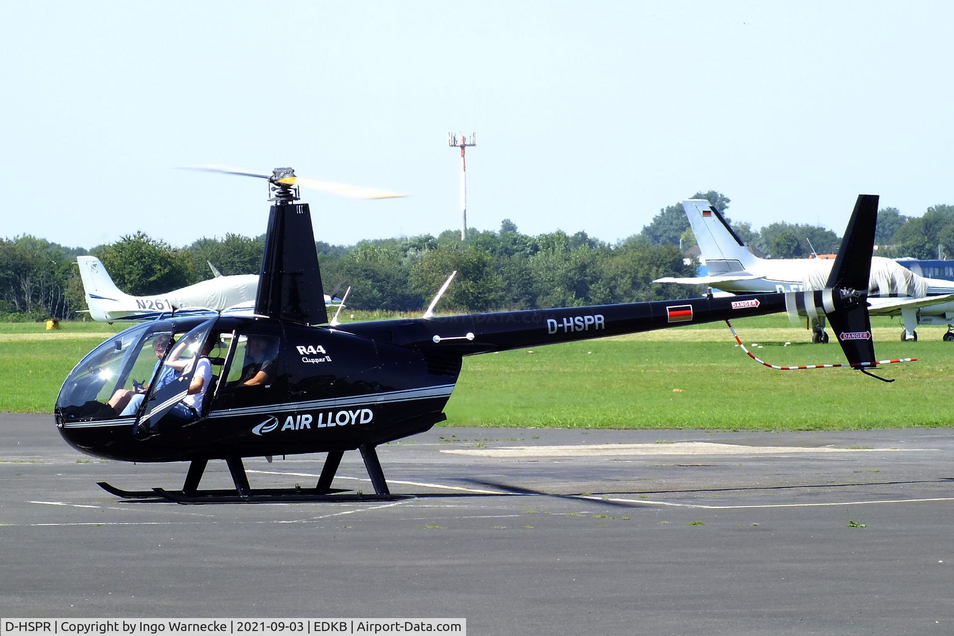 D-HSPR, 2006 Robinson R44 Clipper II C/N 11378, Robinson R44 Clipper II of Air Lloyd at Bonn-Hangelar airfield during the 51st Grumman Fly-in 2021