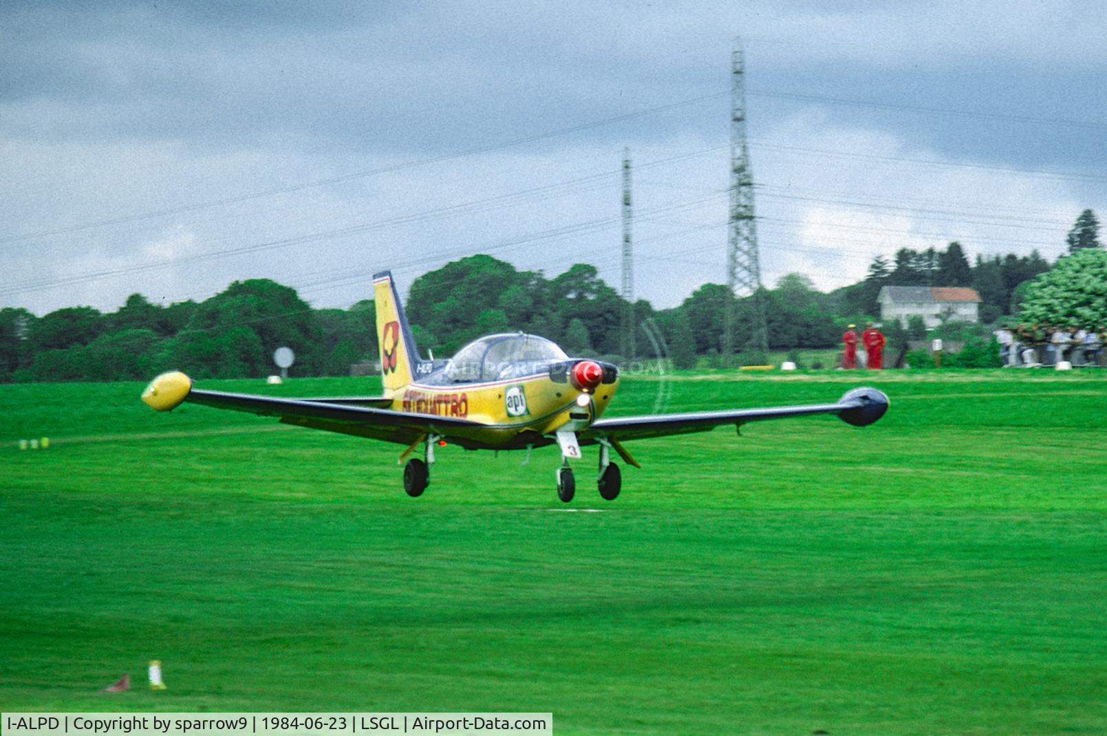 I-ALPD, 1983 SIAI-Marchetti SF-260C C/N 714/47-003, Airshow Lausanne-Blecherette. Scanned from a slide.