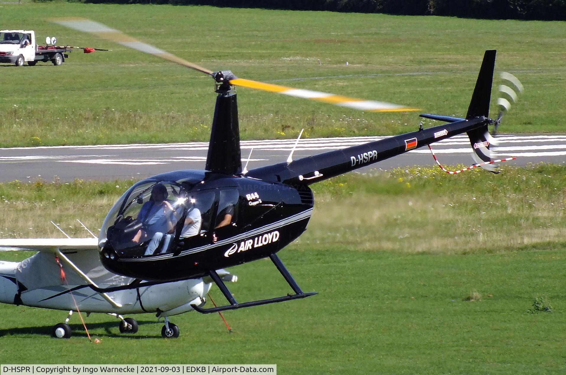 D-HSPR, 2006 Robinson R44 Clipper II C/N 11378, Robinson R44 Clipper II of Air Lloyd at Bonn-Hangelar airfield during the 51st Grumman Fly-in 2021