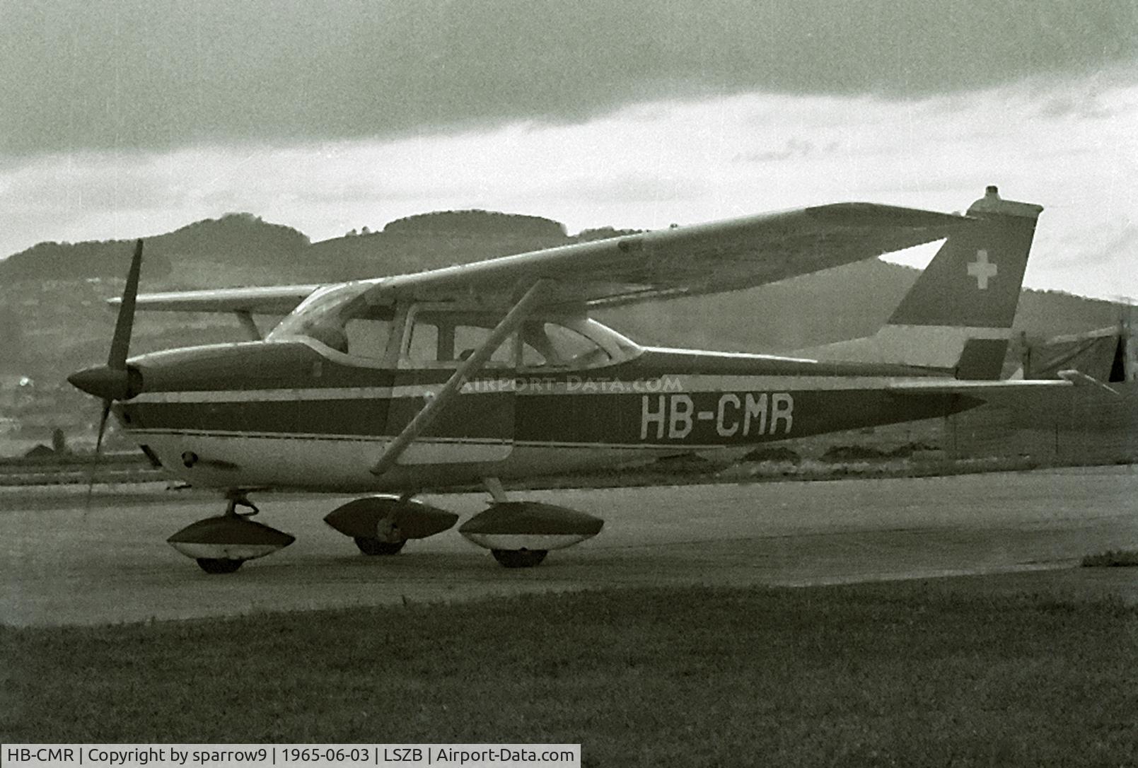 HB-CMR, 1964 Reims F172F C/N F1720086, At Berne. Crashed 1971-10-29 CFIT. Scanned from a b+W negative.