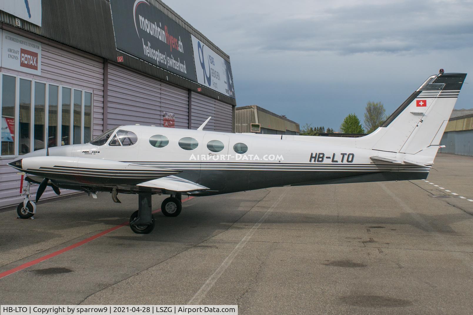 HB-LTO, Cessna 340A C/N 340A0921, Two weeks after registration in Switzerland.