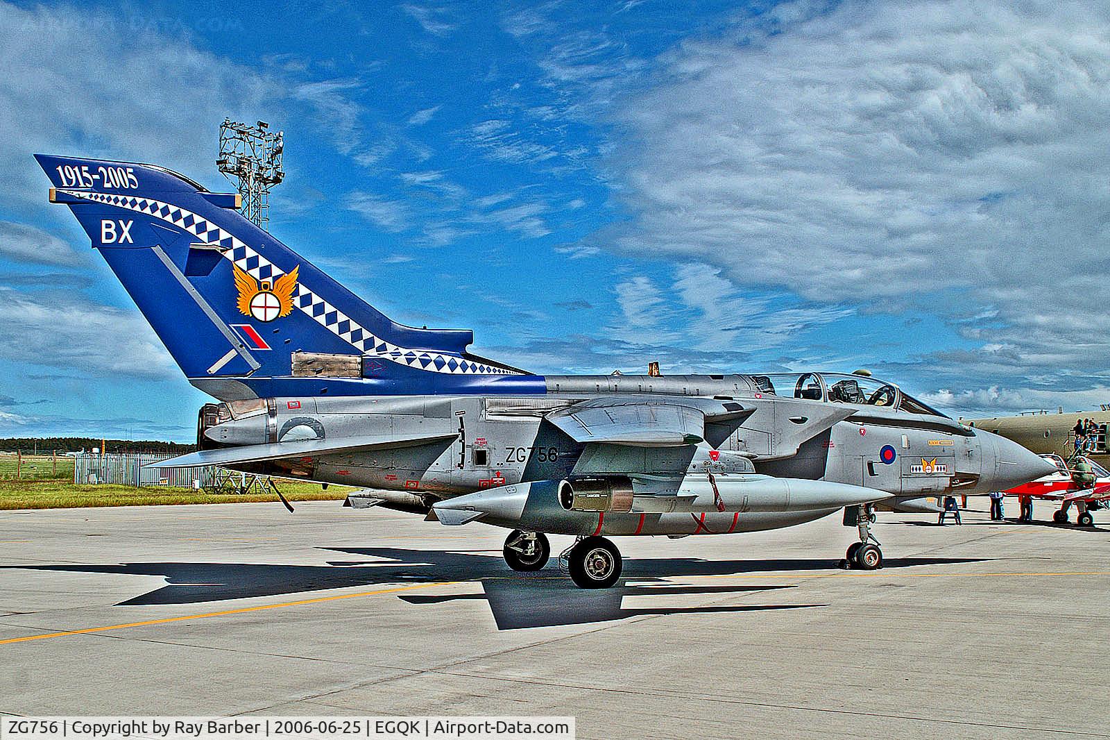 ZG756, 1991 Panavia Tornado GR.4 C/N 880/BT054/3431, ZG756   Panavia Tornado GR.4T [BT054] (Royal Air Force) RAF Kinloss~G 25/06/2006